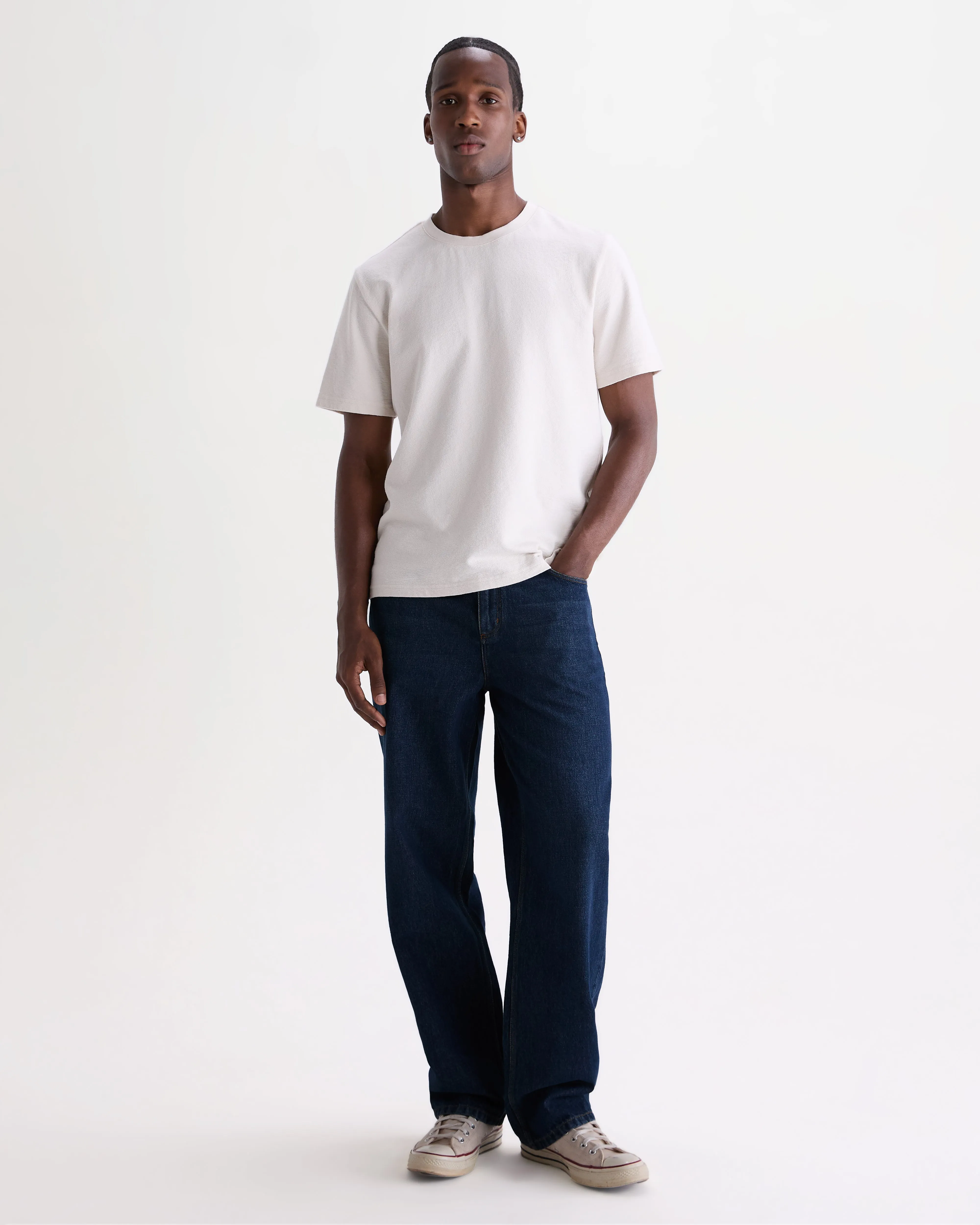 Felix - Dark Vintage Blue Wash Loose Fit Denim Jeans sold by Wax London product image thumbnail 3
