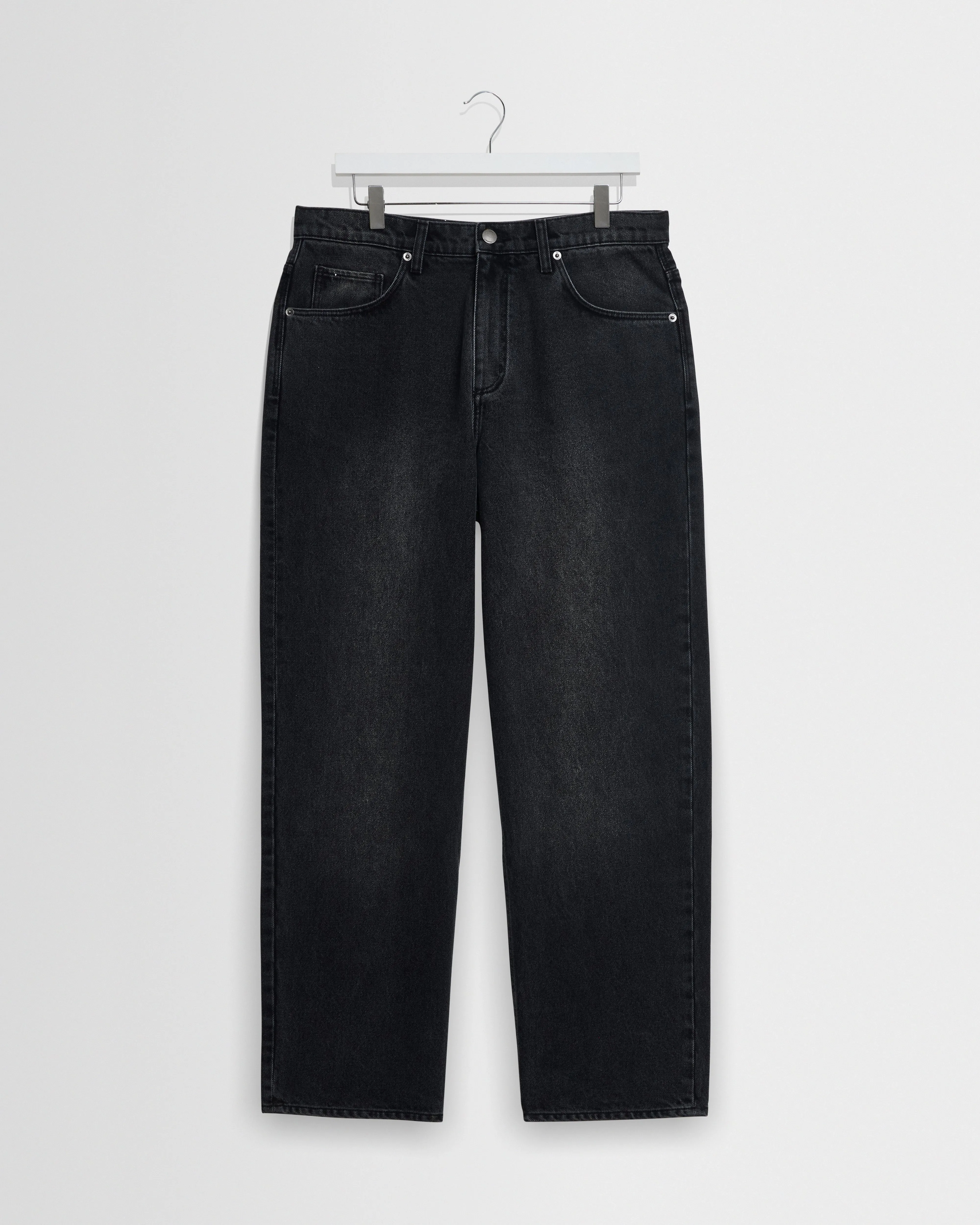 Felix - Washed Vintage Black Loose Fit Denim Jeans sold by Wax London