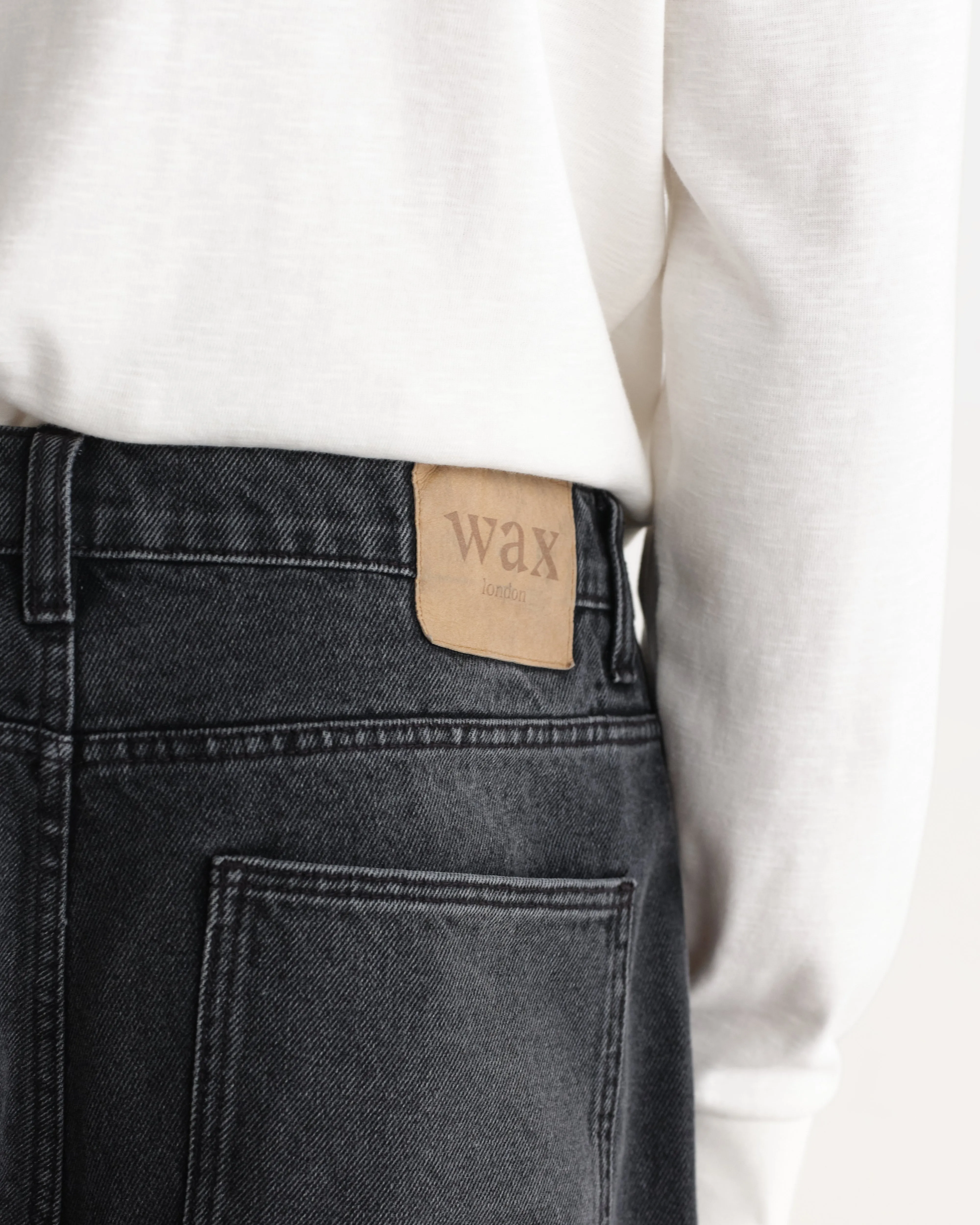 Felix - Washed Vintage Black Loose Fit Denim Jeans sold by Wax London product image thumbnail 4
