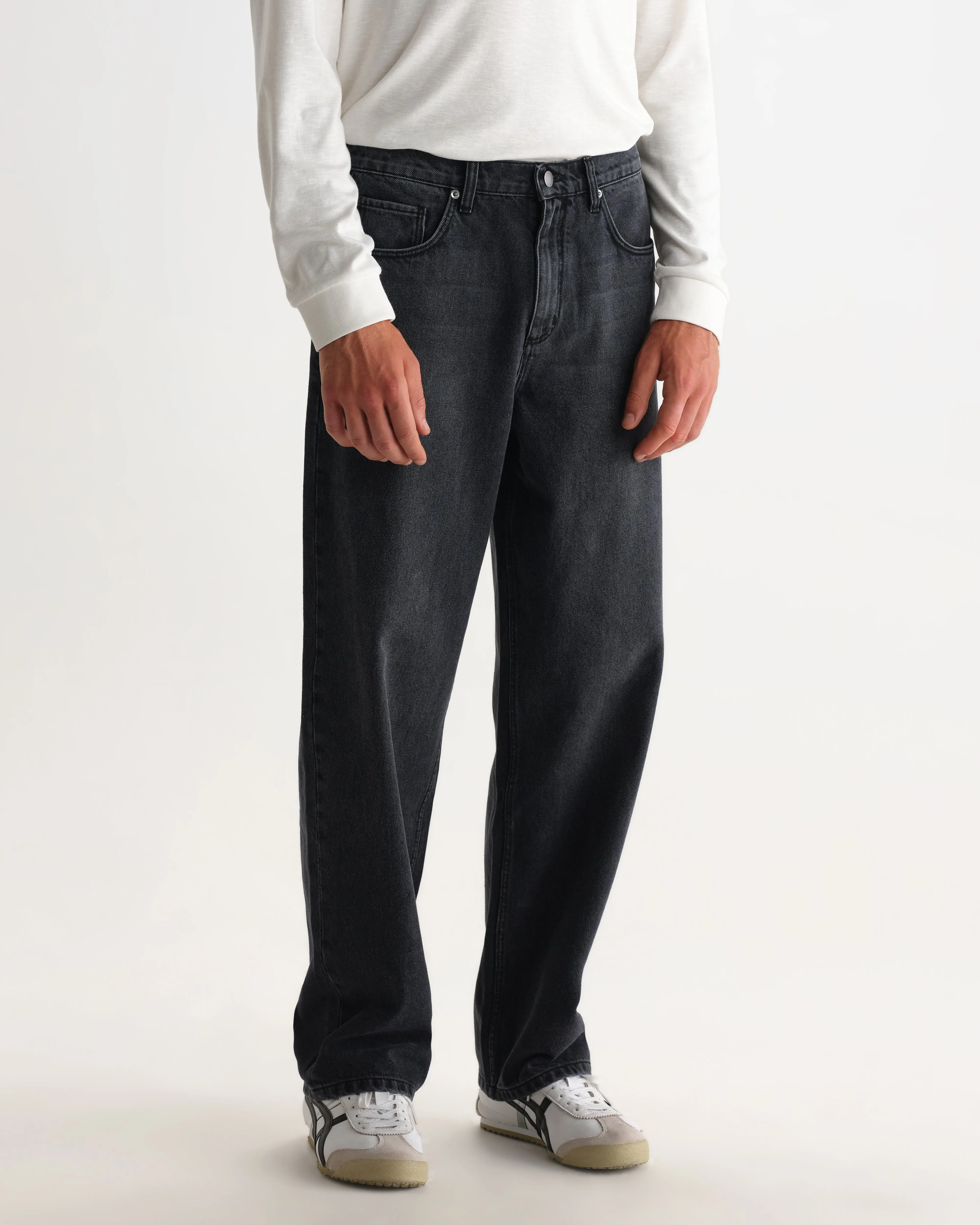 Felix - Washed Vintage Black Loose Fit Denim Jeans sold by Wax London product image thumbnail 2