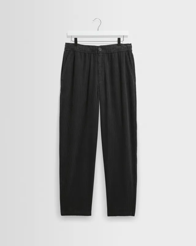 Kurt - Charcoal Cotton Corduroy Trouser made by Wax London