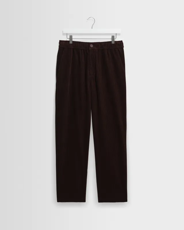 Kurt - Dark Brown Cotton Corduroy Trouser made by Wax London