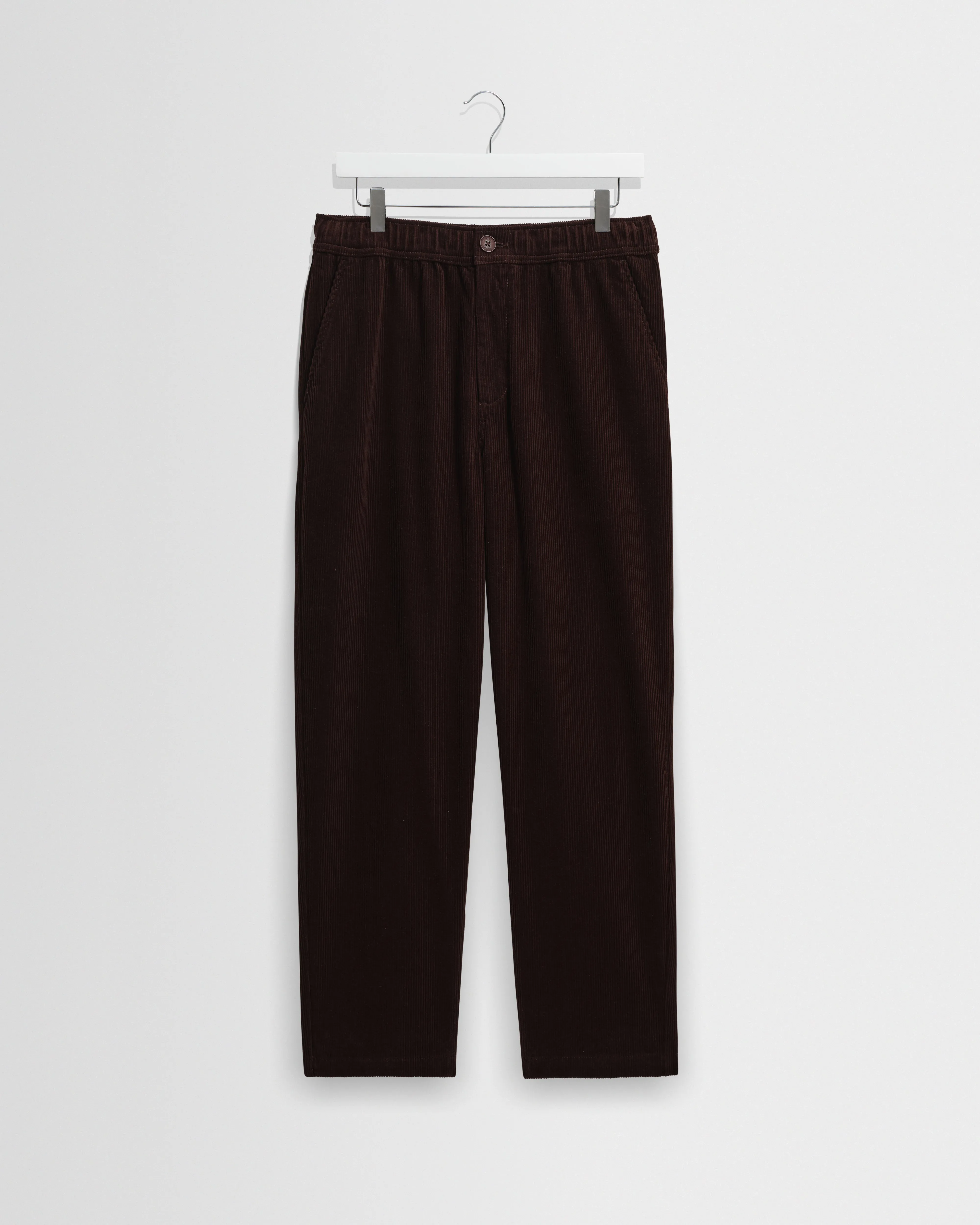 Kurt - Dark Brown Cotton Corduroy Trouser sold by Wax London