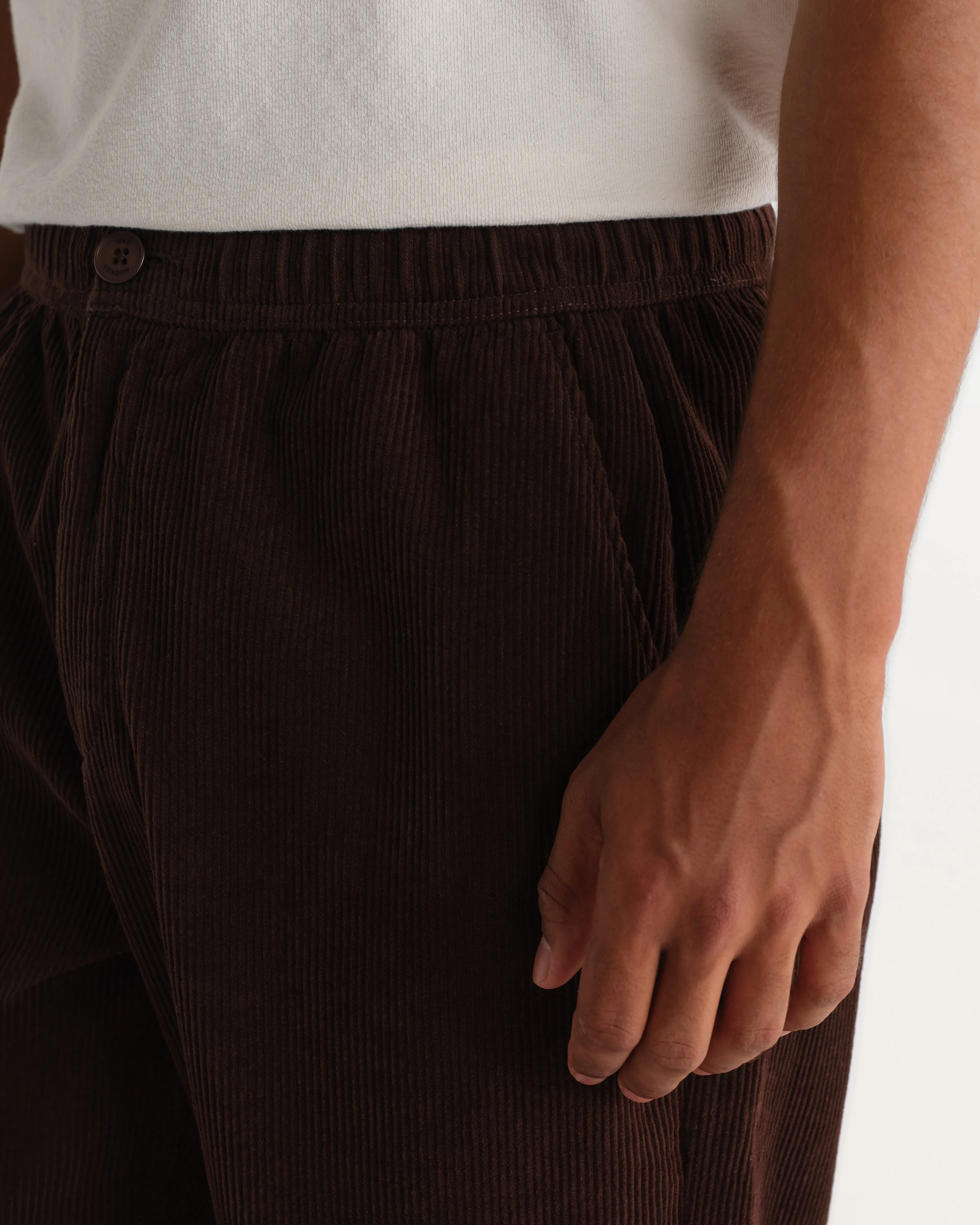 Kurt - Dark Brown Cotton Corduroy Trouser sold by Wax London product image thumbnail 5
