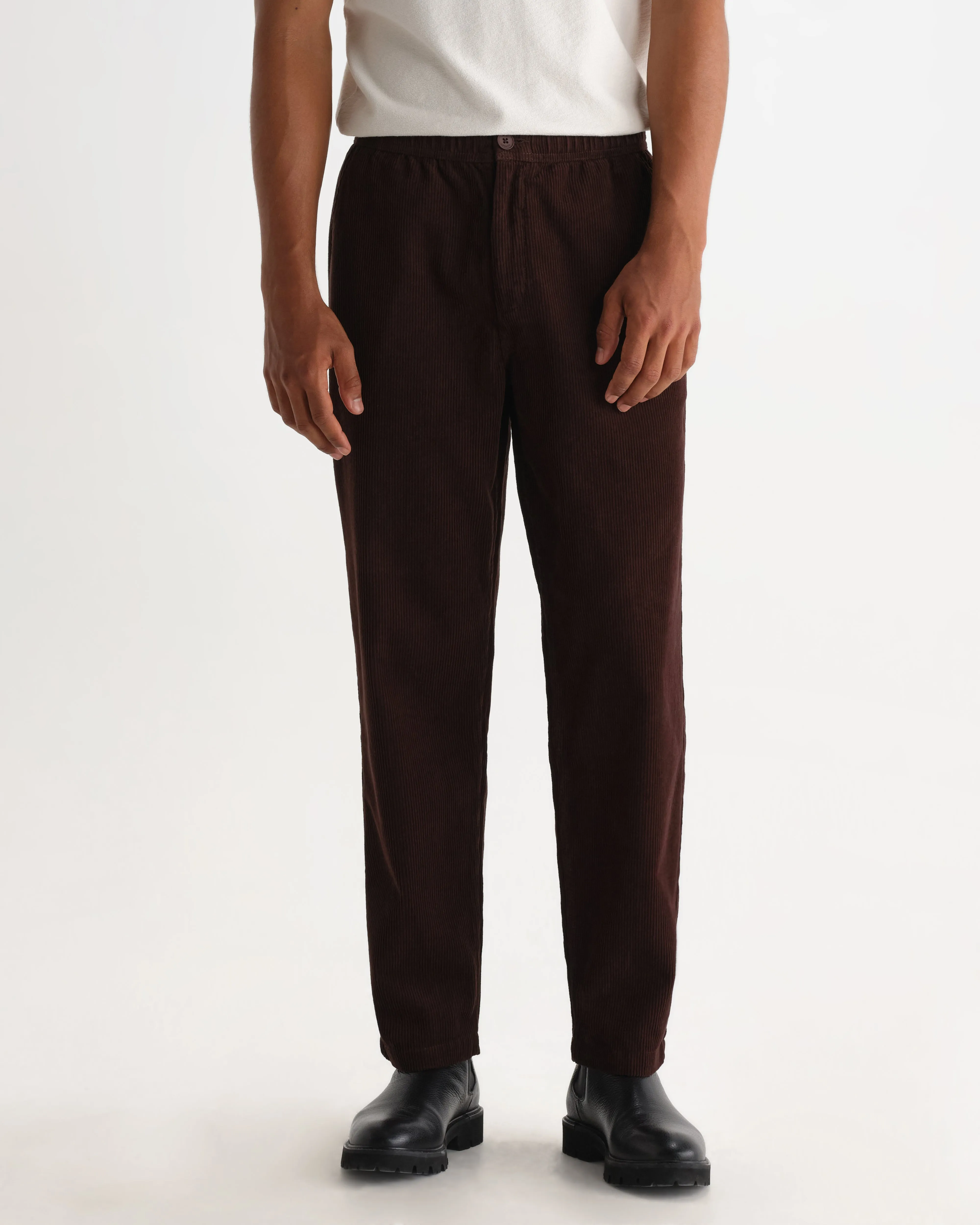 Kurt - Dark Brown Cotton Corduroy Trouser sold by Wax London product image thumbnail 2