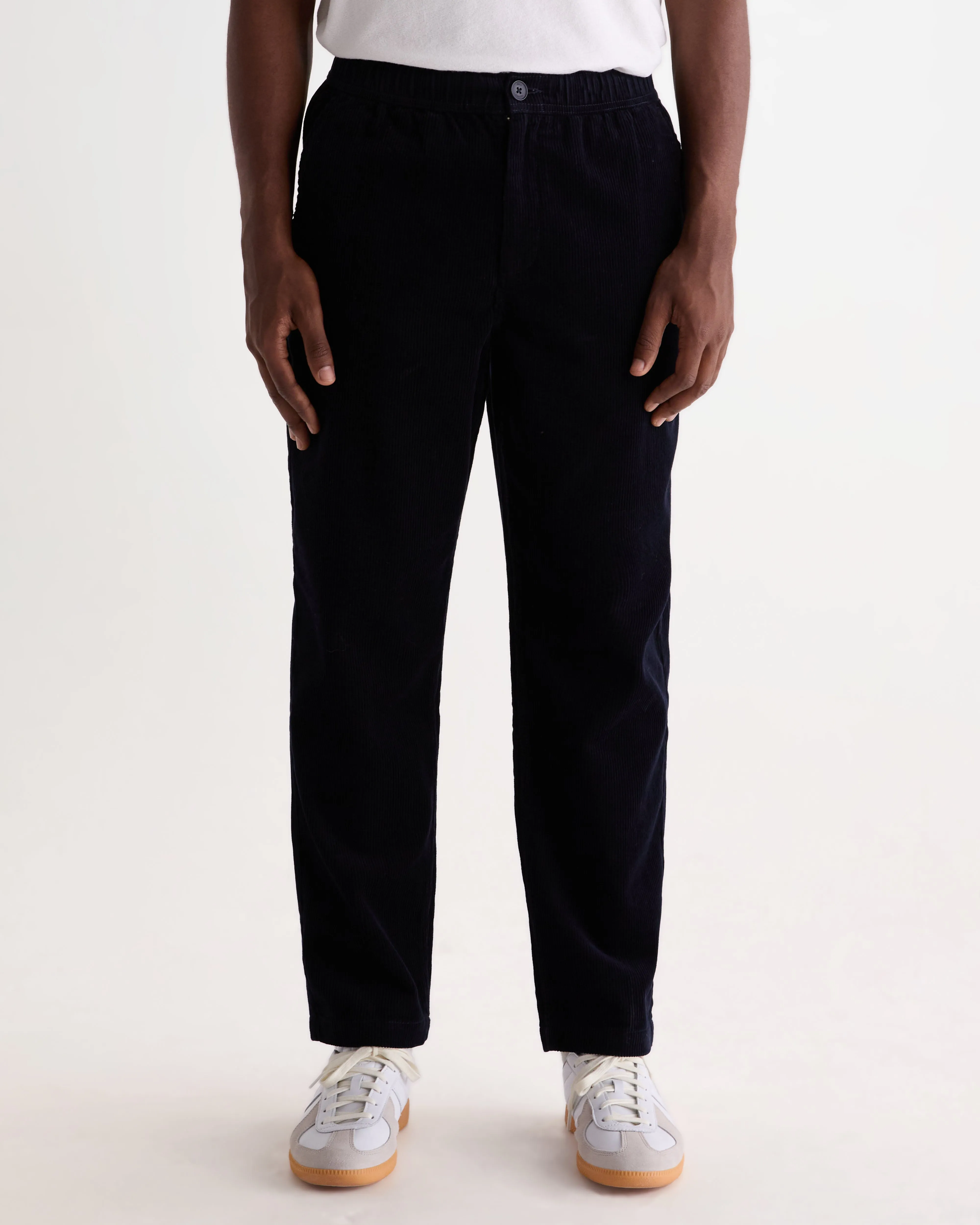 Kurt - Navy Cotton Corduroy Trouser sold by Wax London product image thumbnail 2