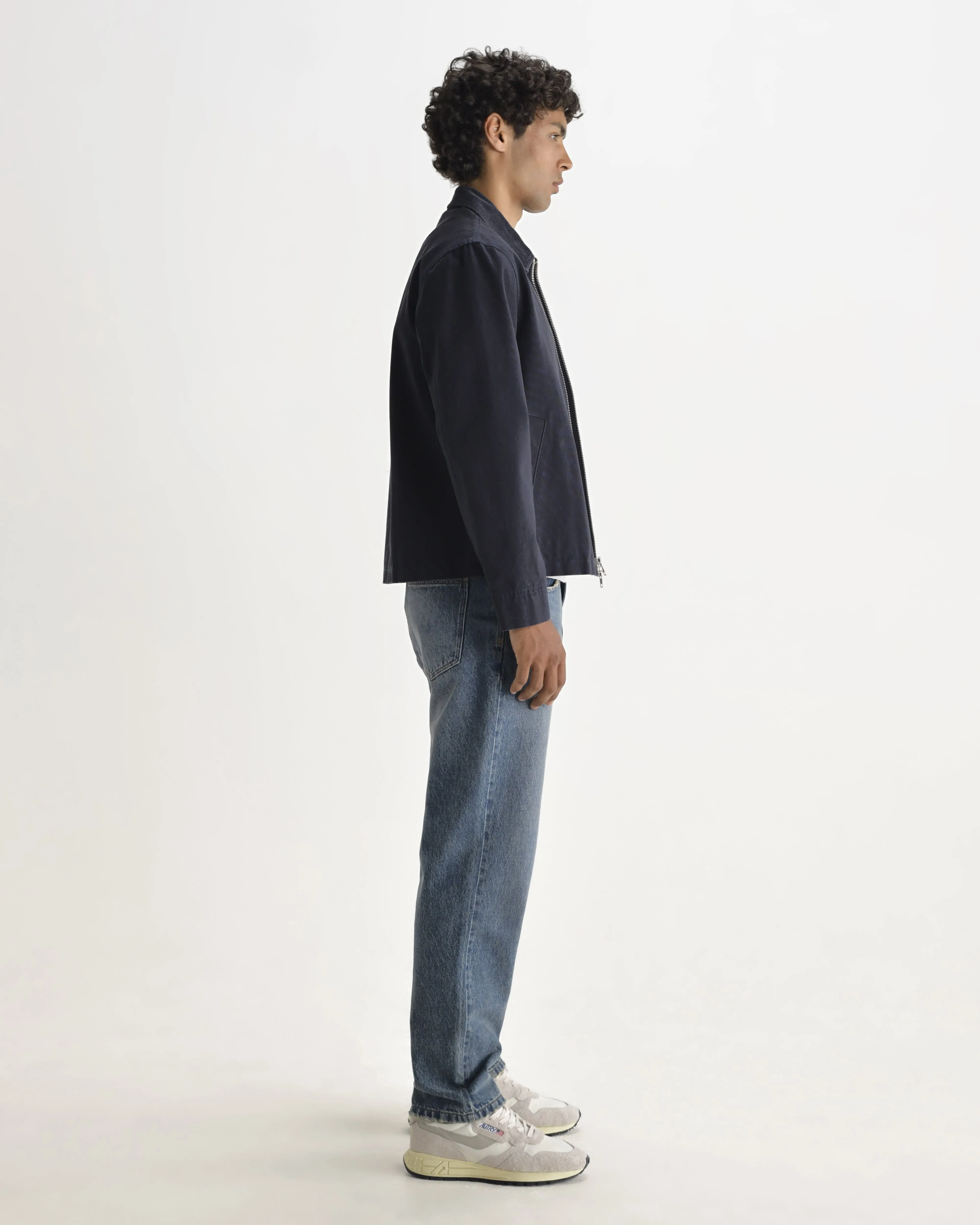 Mason - Navy Peached Canvas Work Jacket sold by Wax London product image thumbnail 5
