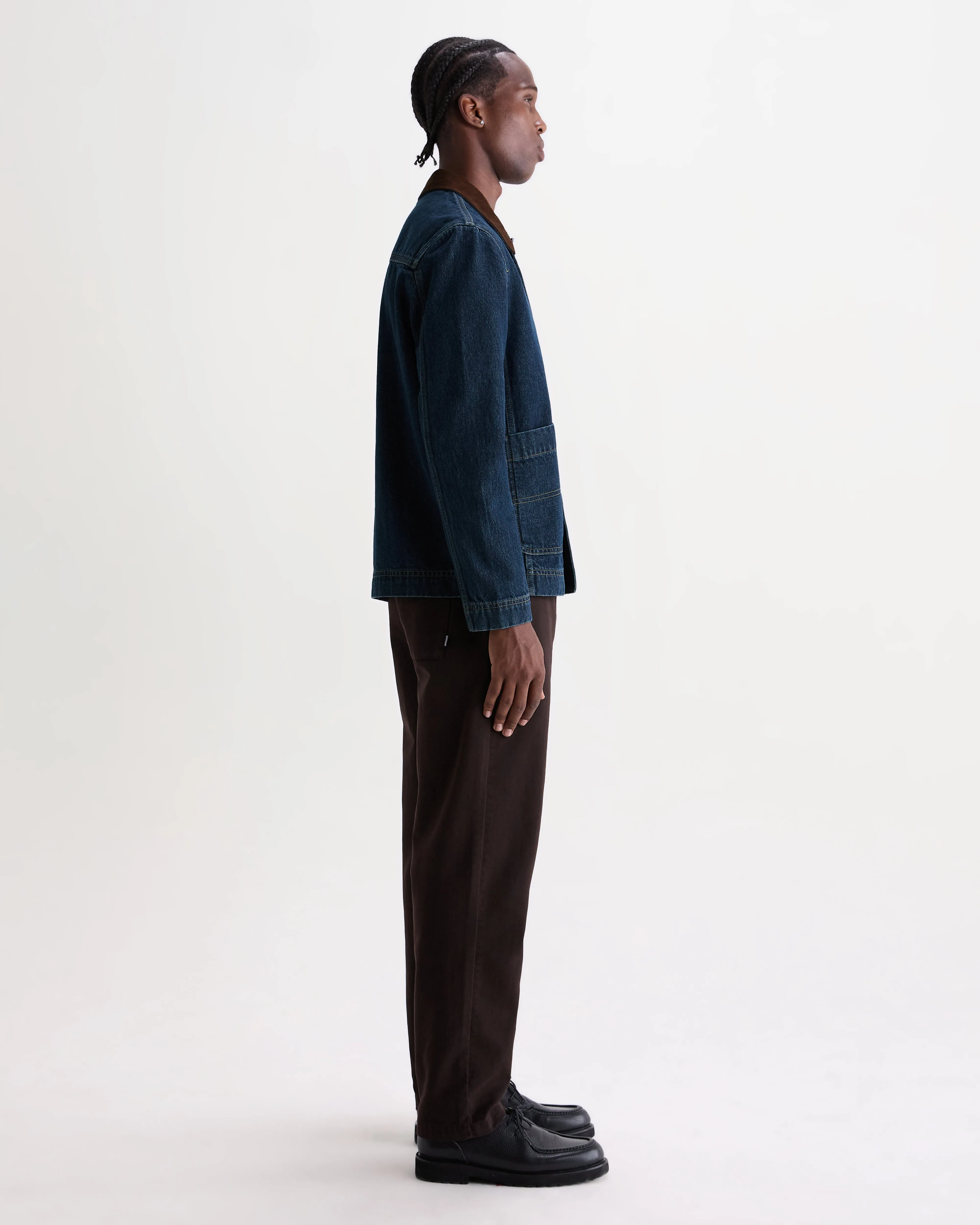 Healey - Dark Vintage Blue Denim Chore Jacket sold by Wax London product image thumbnail 5