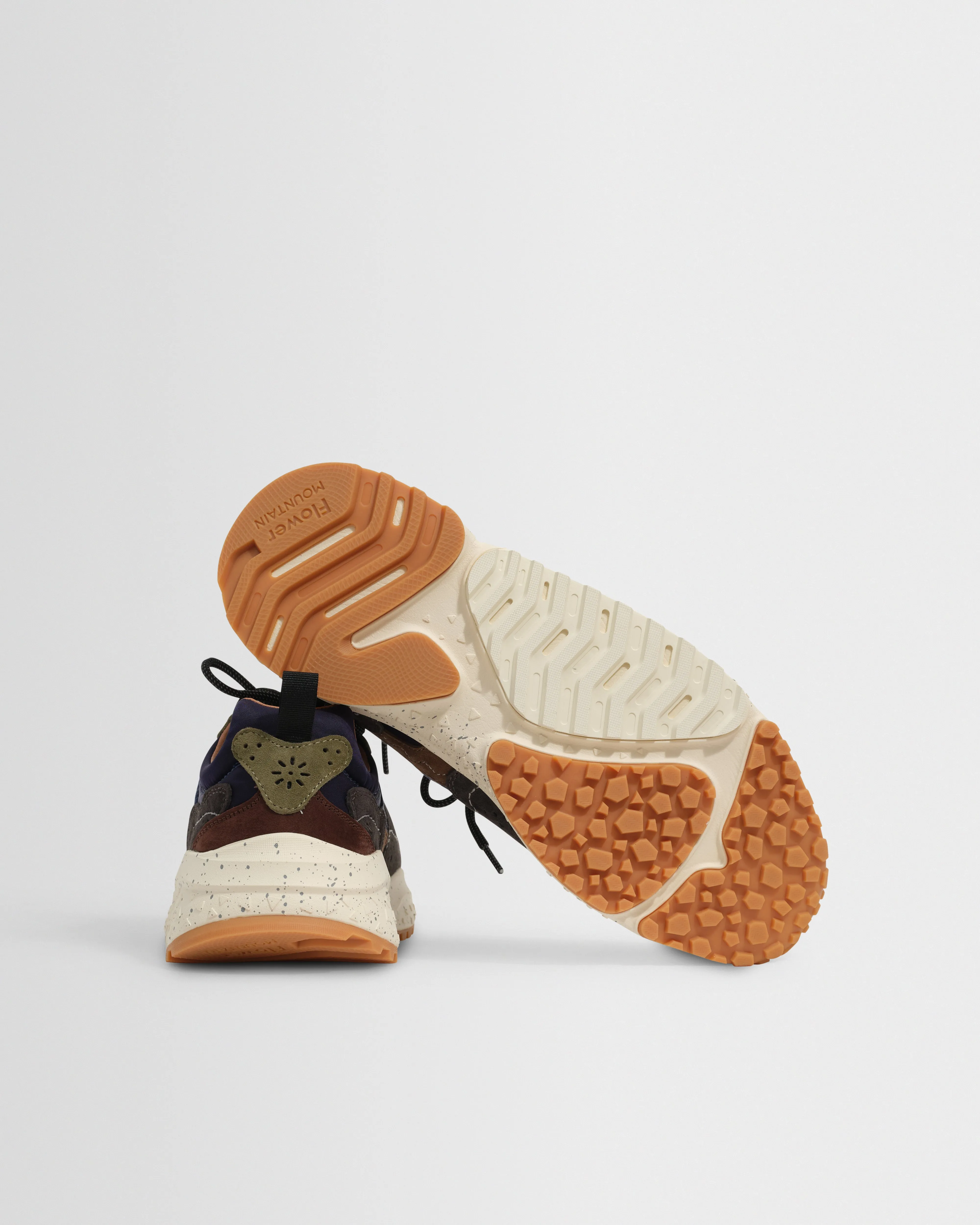 Flower Mountain - Brown And Black Suede And Nylon Solin Trainers sold by Wax London product image thumbnail 4