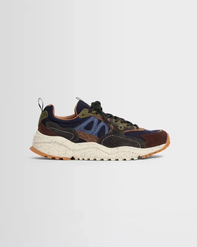 Flower Mountain - Brown And Black Suede And Nylon Solin Trainers made by Wax London