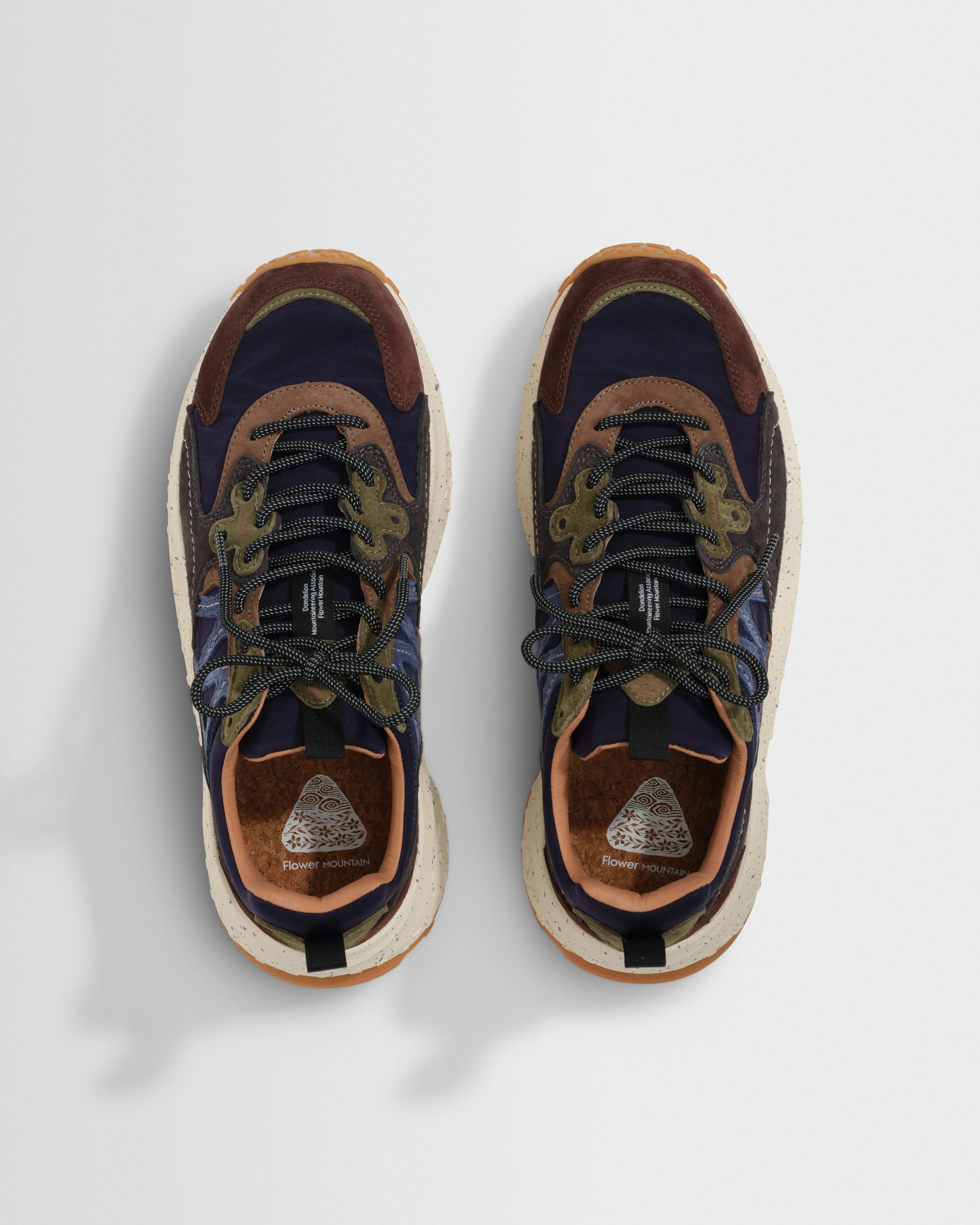 Flower Mountain - Brown And Black Suede And Nylon Solin Trainers sold by Wax London product image thumbnail 2