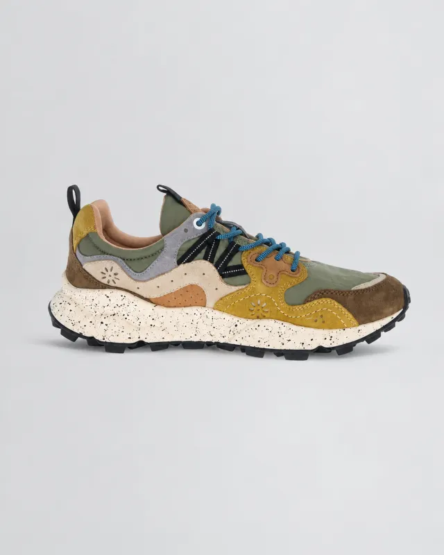 Flower Mountain - Brown And Cognac Suede And Nylon Yamano 3 Trainers made by Wax London