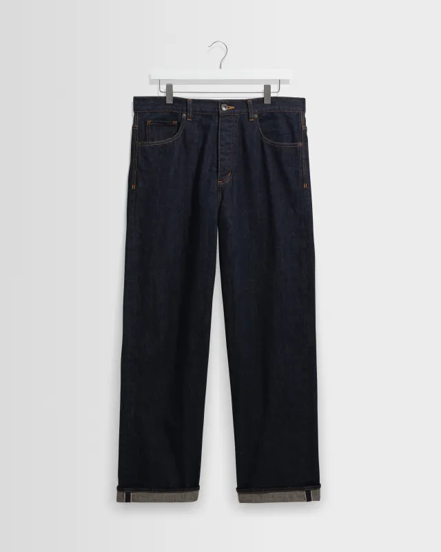 Felix - Rinse Wash Japanese Selvedge Loose Fit Denim Jeans made by Wax London