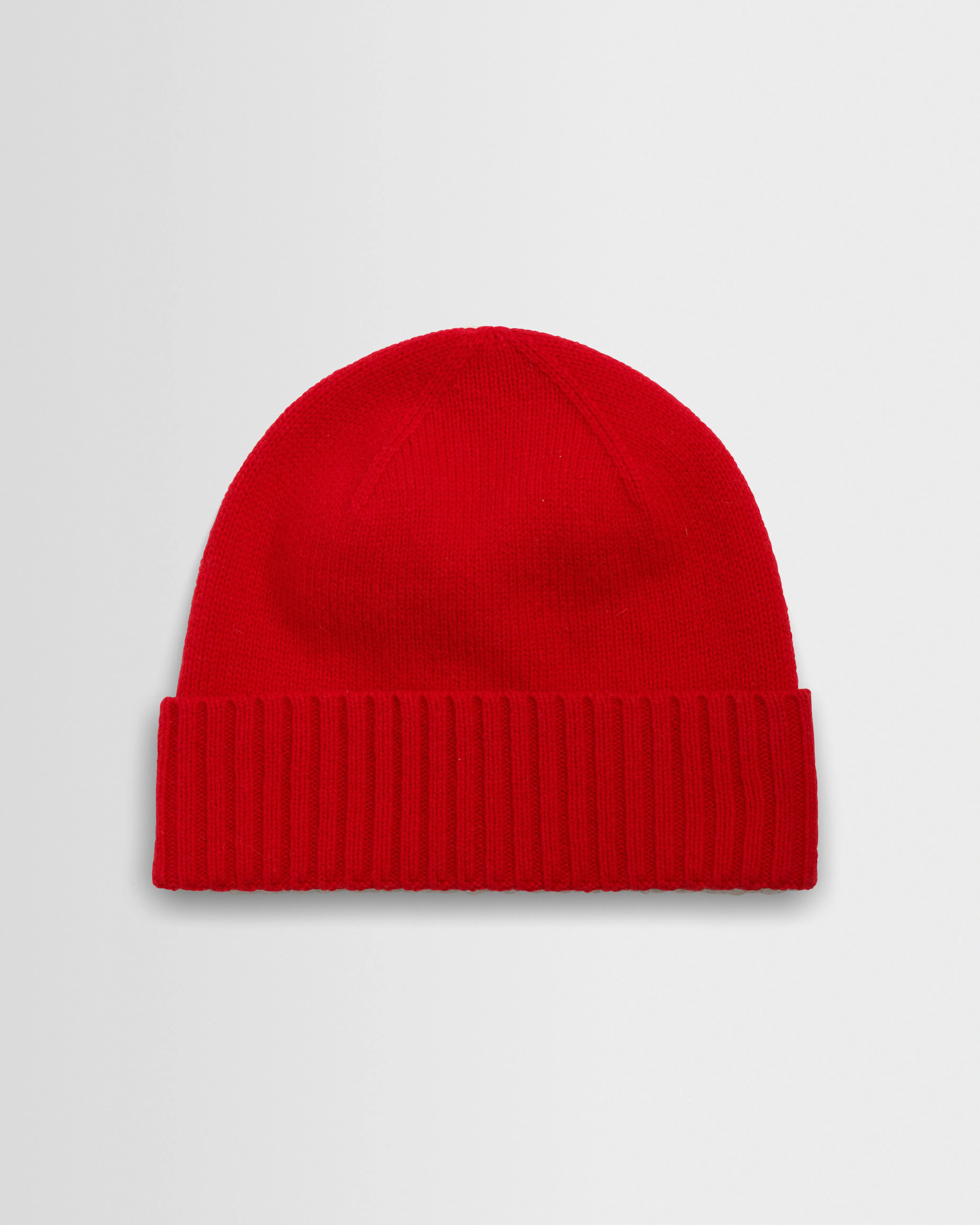 Brook - Red Single Rib Wool Beanie sold by Wax London