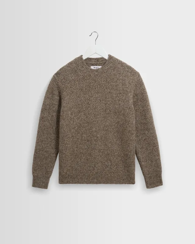 WILDE CREW WOOL MOHAIR TWIST BROWN / GREY made by Wax London