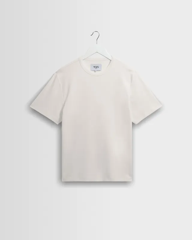 DEAN SS TEE PEACHED COTTON OFF WHITE made by Wax London