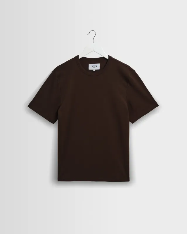 DEAN SS TEE PEACHED COTTON BROWN made by Wax London