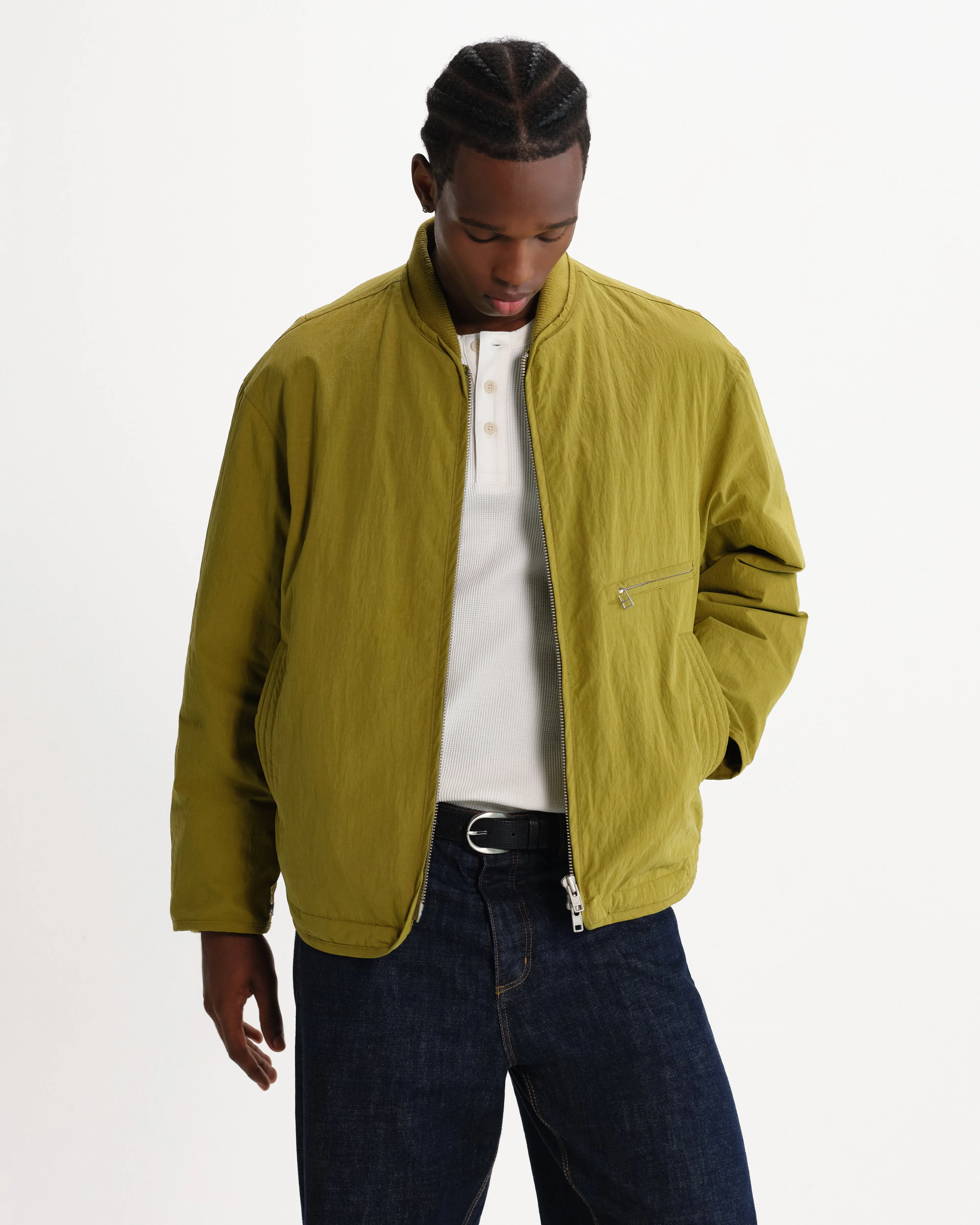 ASTRO JACKET COTTON NYLON KHAKI GREEN sold by Wax London product image thumbnail 2