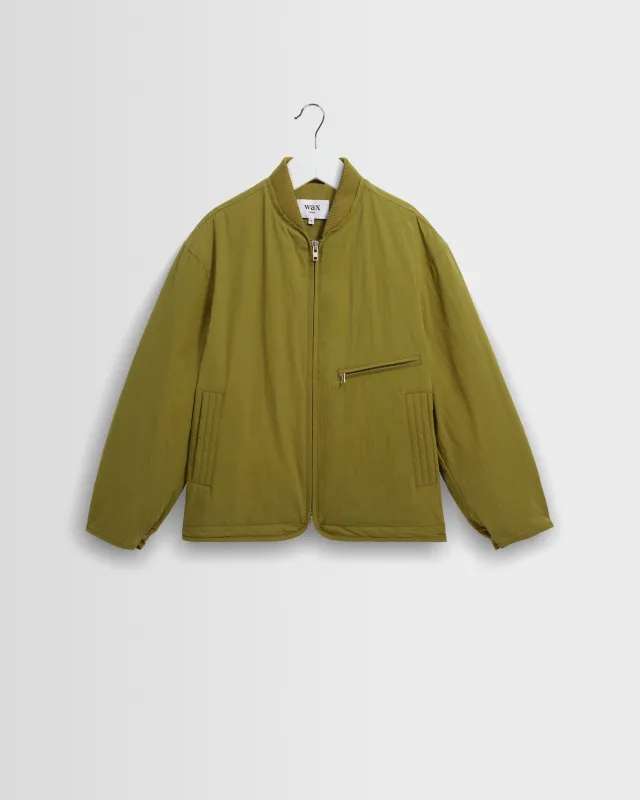 ASTRO JACKET COTTON NYLON KHAKI GREEN made by Wax London