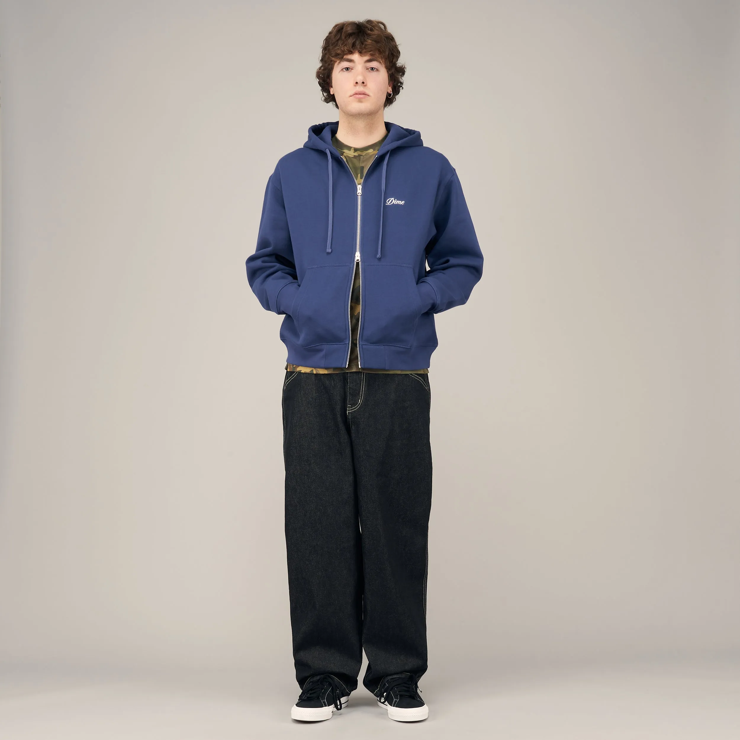 Cursive Zip-Hoodie sold by Dime