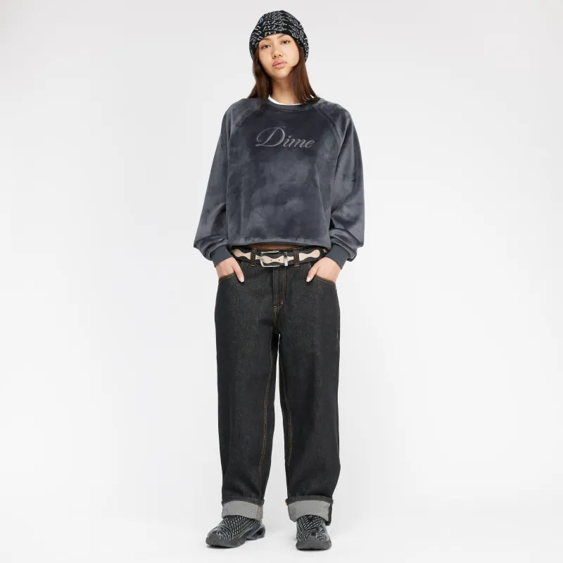 Cursive Velvet Crewneck sold by Dime