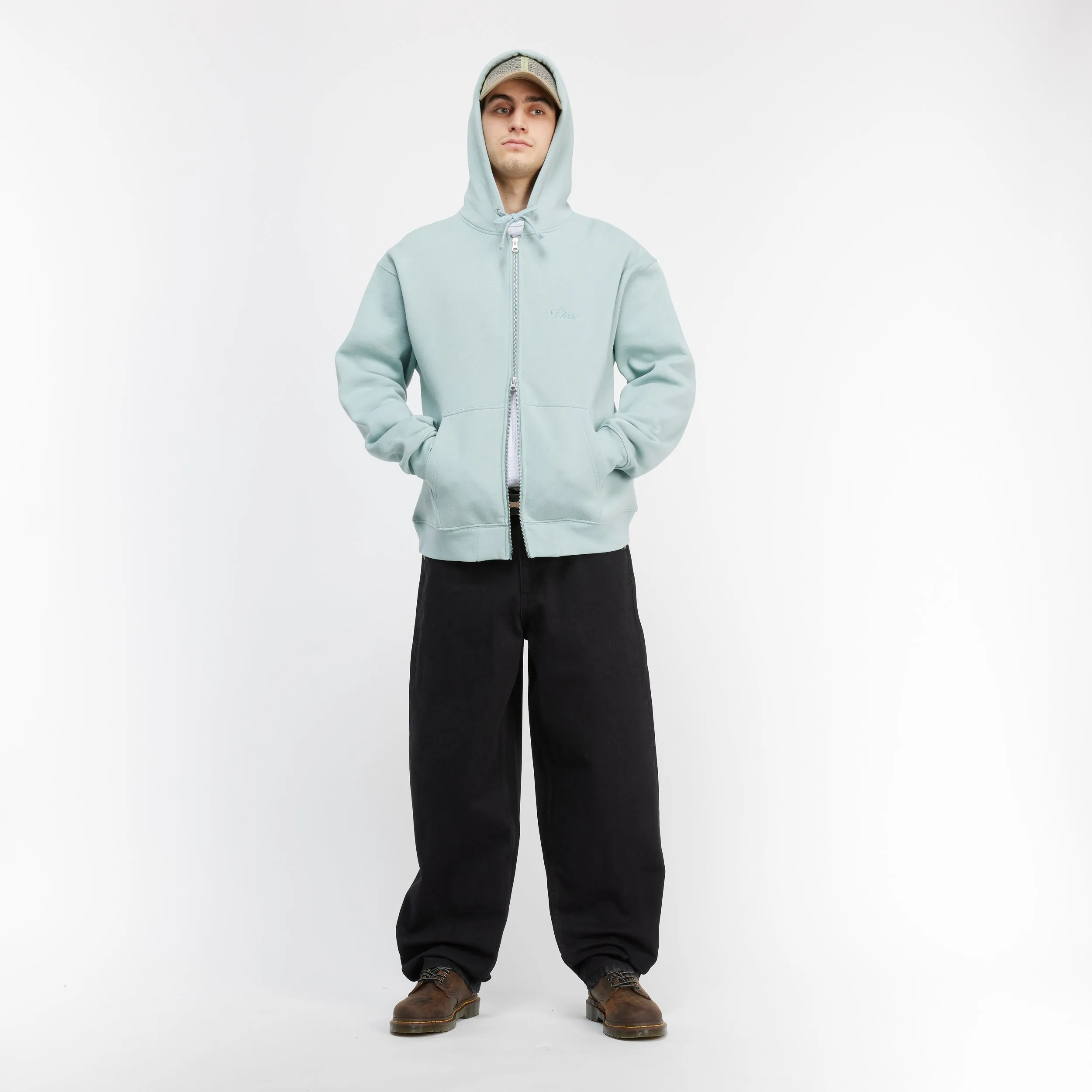 Cursive Zip Hoodie sold by Dime