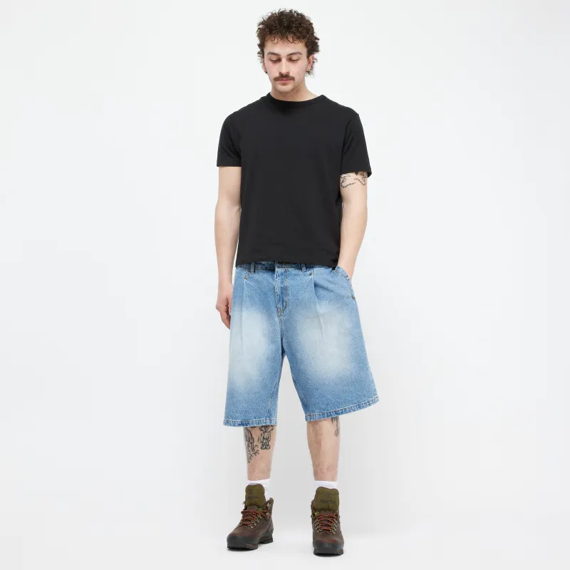 Pleated Denim Shorts sold by Dime