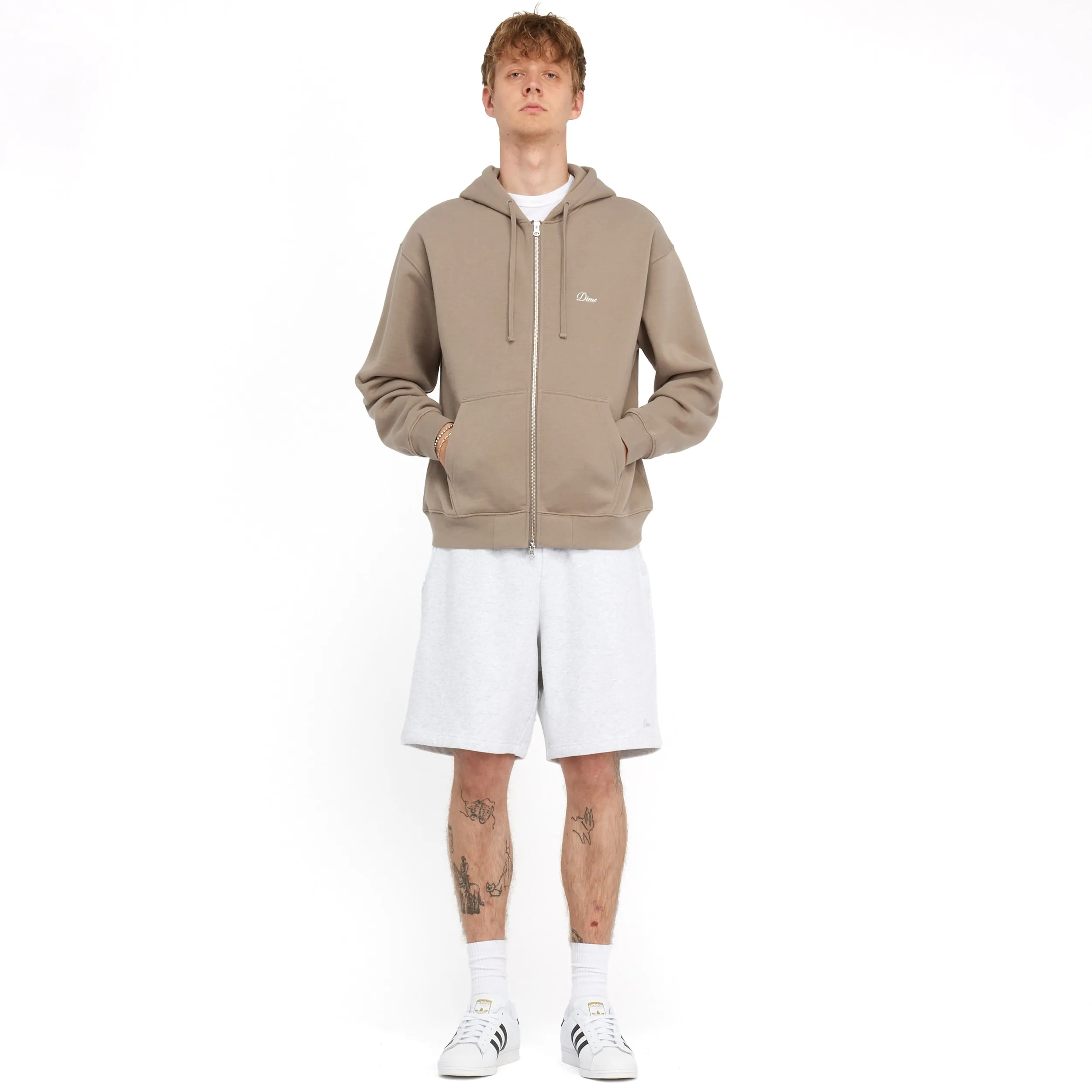 Cursive Small Logo Zip Hoodie sold by Dime