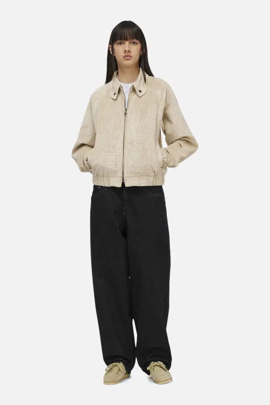 Perforated Faux Suede Jacket made by Dime