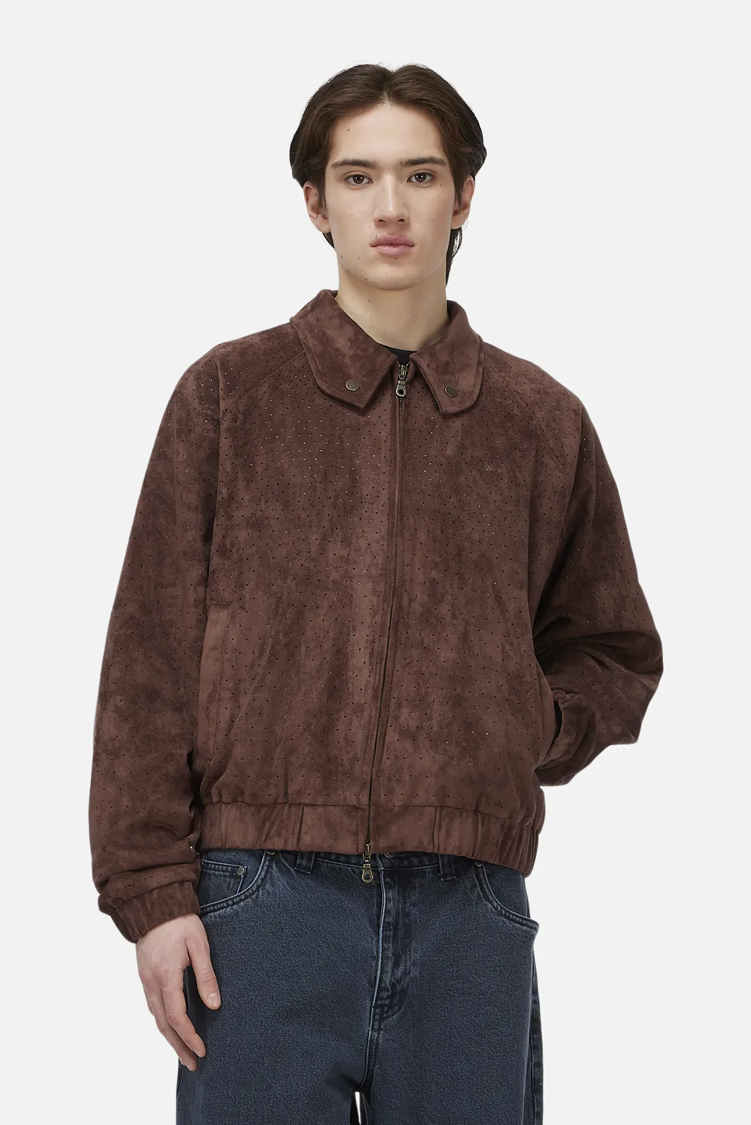 Perforated Faux Suede Jacket sold by Dime product image thumbnail 4