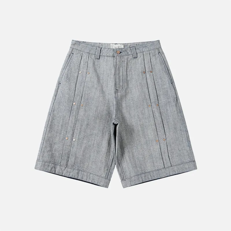 Pleated Baggy Denim Shorts made by Dime