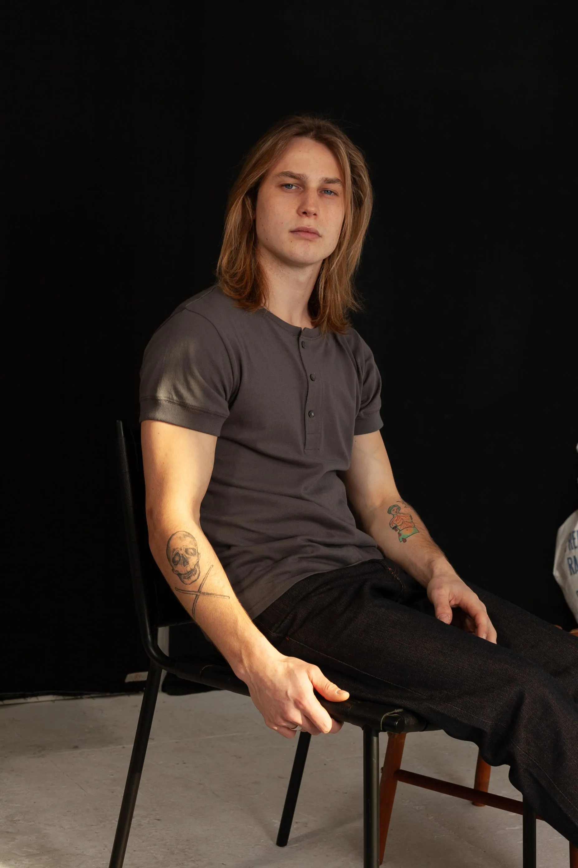 NS2152-4 Spun Jersey Henley in Dark Grey sold by National Standards product image thumbnail 2