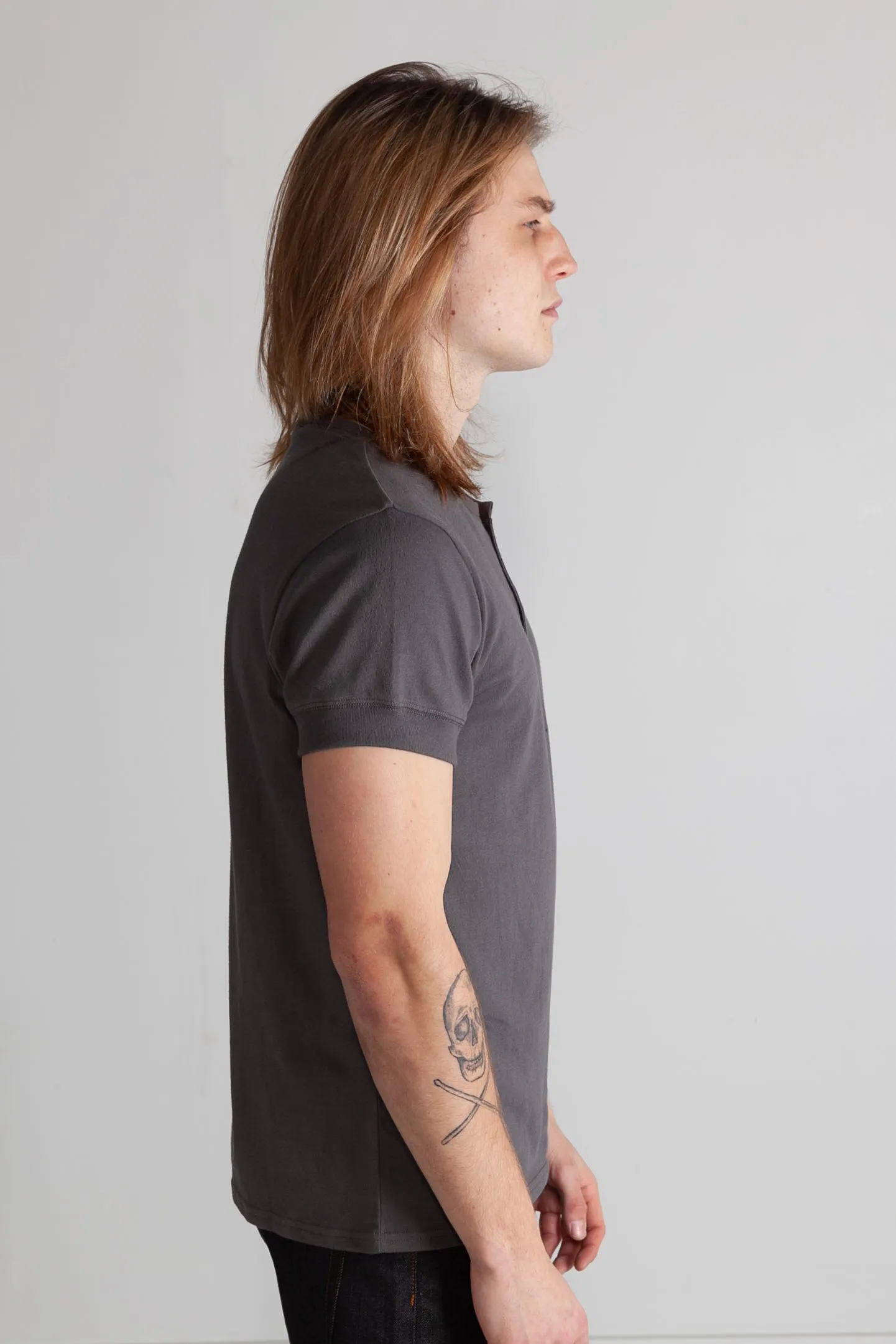 NS2152-4 Spun Jersey Henley in Dark Grey sold by National Standards product image thumbnail 4