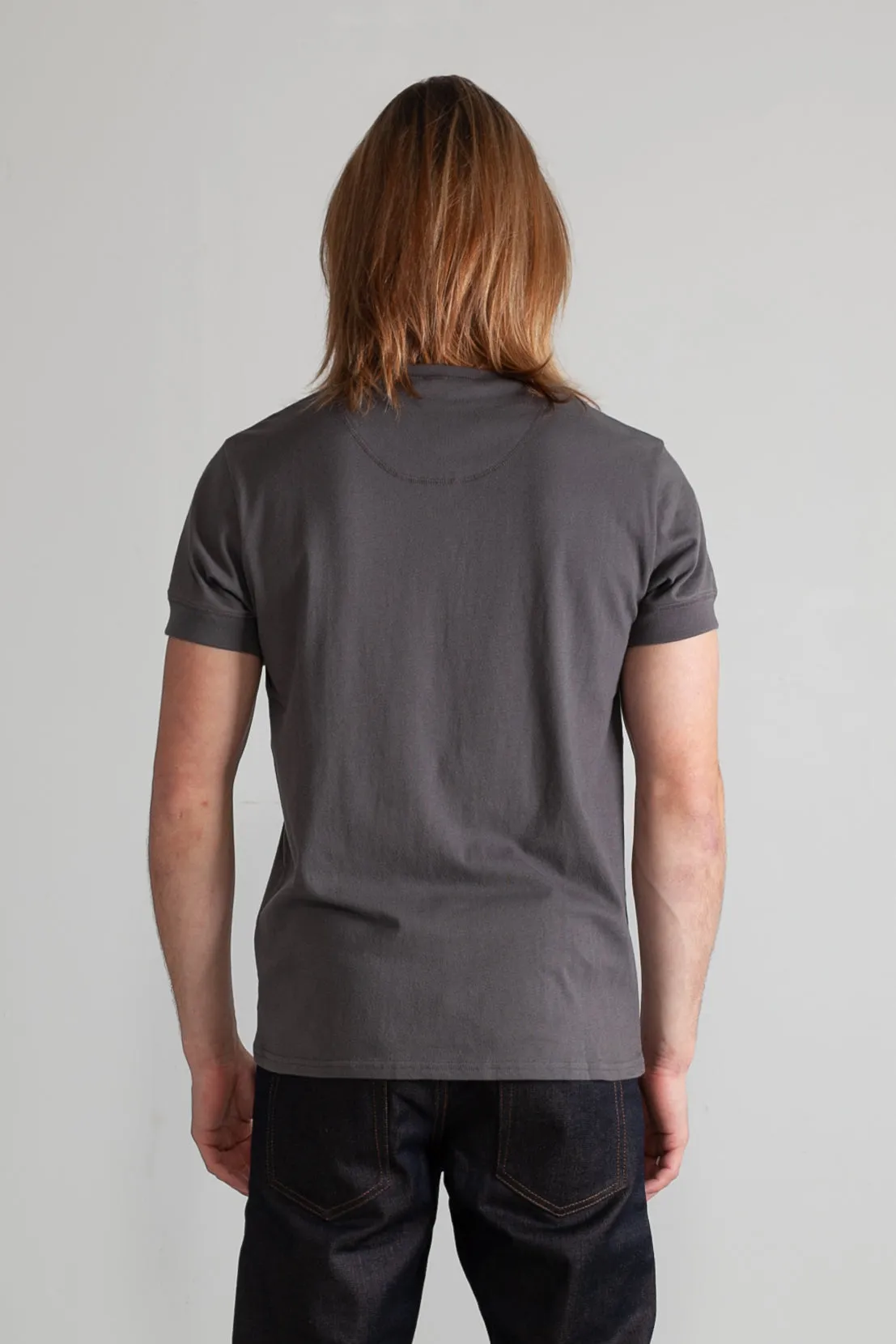 NS2152-4 Spun Jersey Henley in Dark Grey sold by National Standards product image thumbnail 5