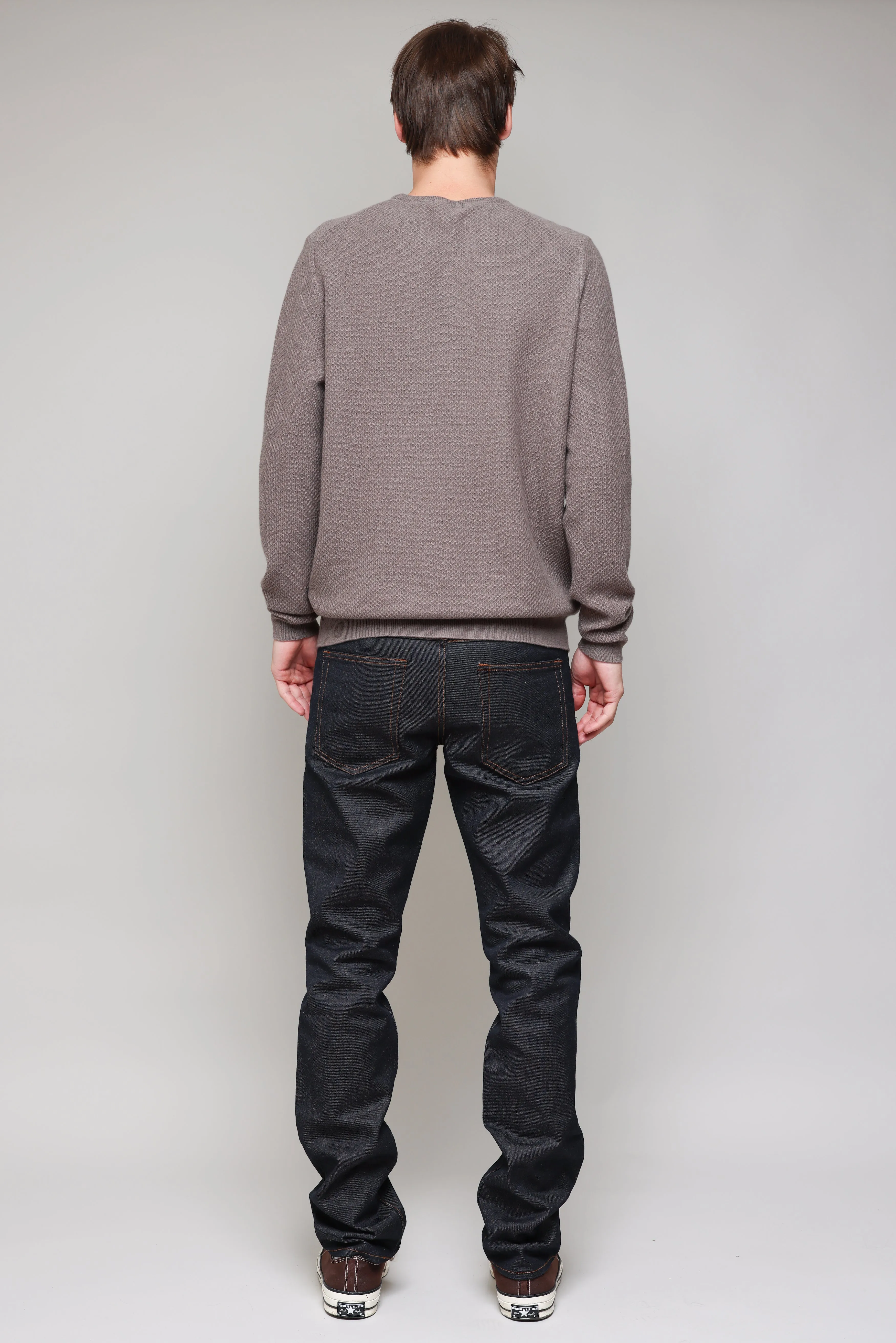 NS3019-8 New Wool Honeycomb Stitch Crew in Taupe sold by National Standards product image thumbnail 4