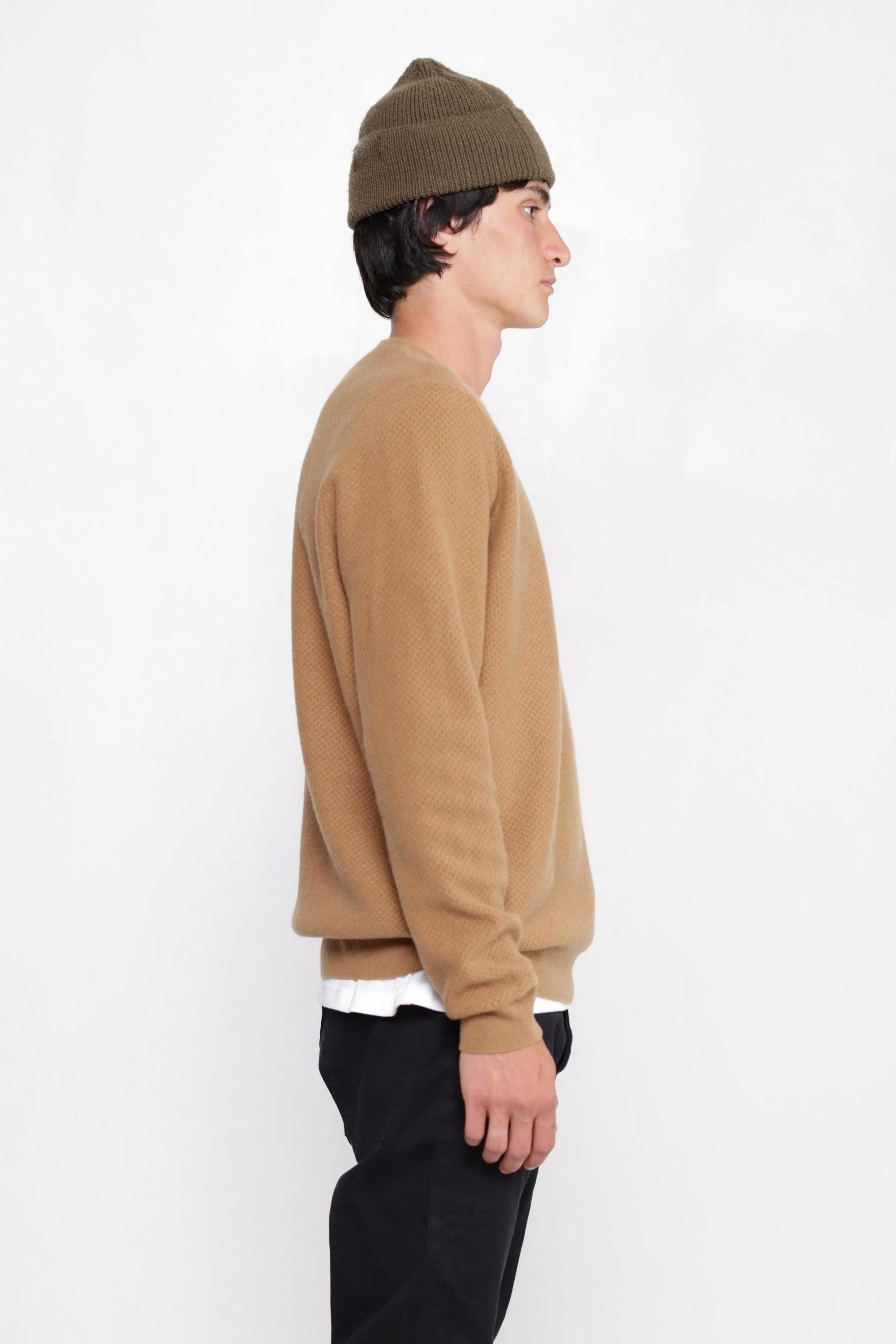 NS3019-3 New Honeycomb Stitch Crew in Camel sold by National Standards product image thumbnail 4