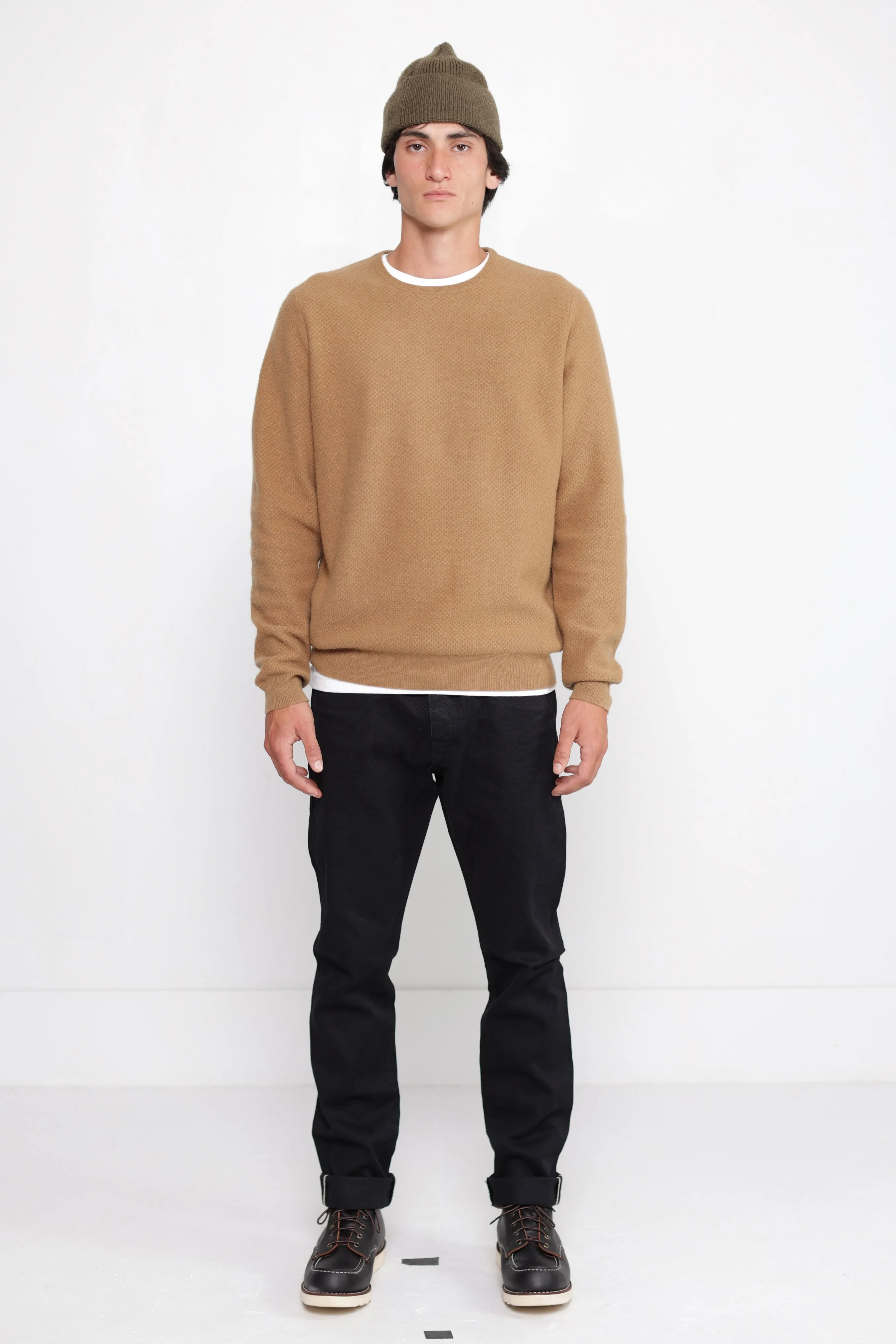 NS3019-3 New Honeycomb Stitch Crew in Camel sold by National Standards product image thumbnail 3