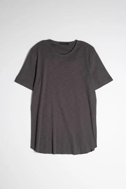 NS2163-7 Slub 1x1 Short Sleeve Crew in Grey sold by National Standards