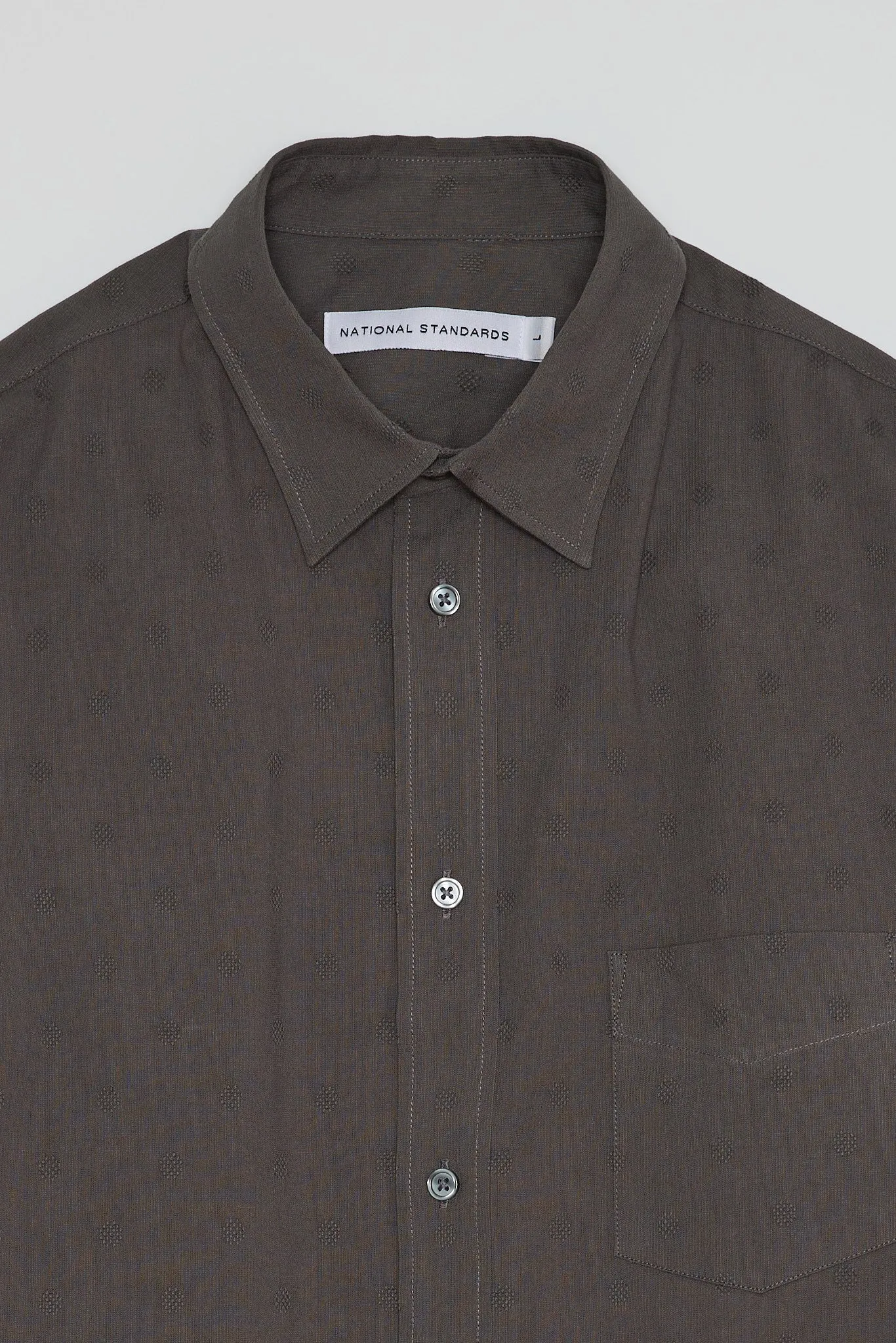 NS1190-96 Japanese Organic Dobby Dot in Dark Grey sold by National Standards product image thumbnail 3