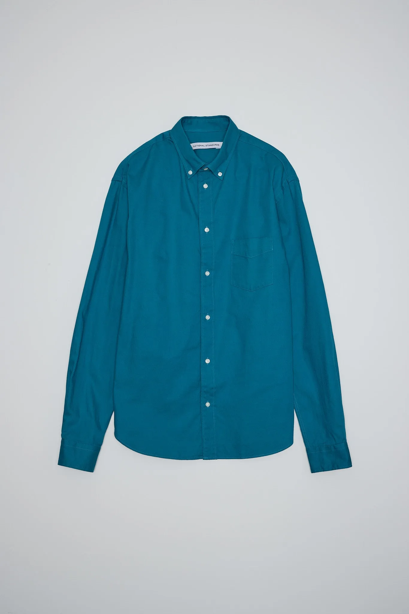 NS1190-60 Japanese Washed Oxford in Teal sold by National Standards