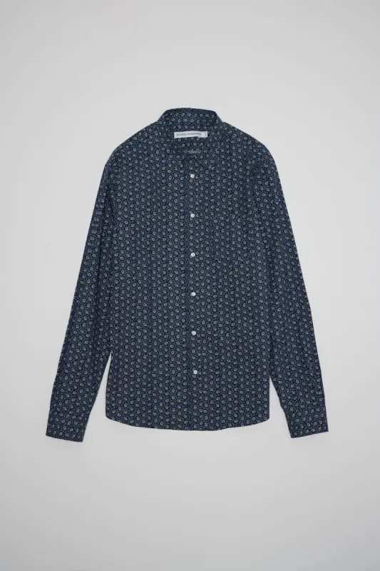 NS1145-186 Japanese Leaf Print in Blue sold by National Standards