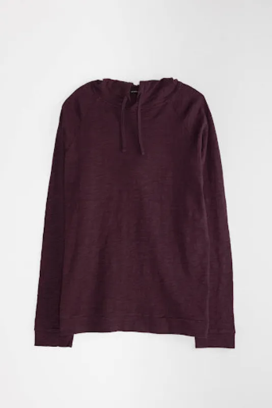 NS2139-6 Slub Jersey Pullover Hoodie in Burgundy sold by National Standards