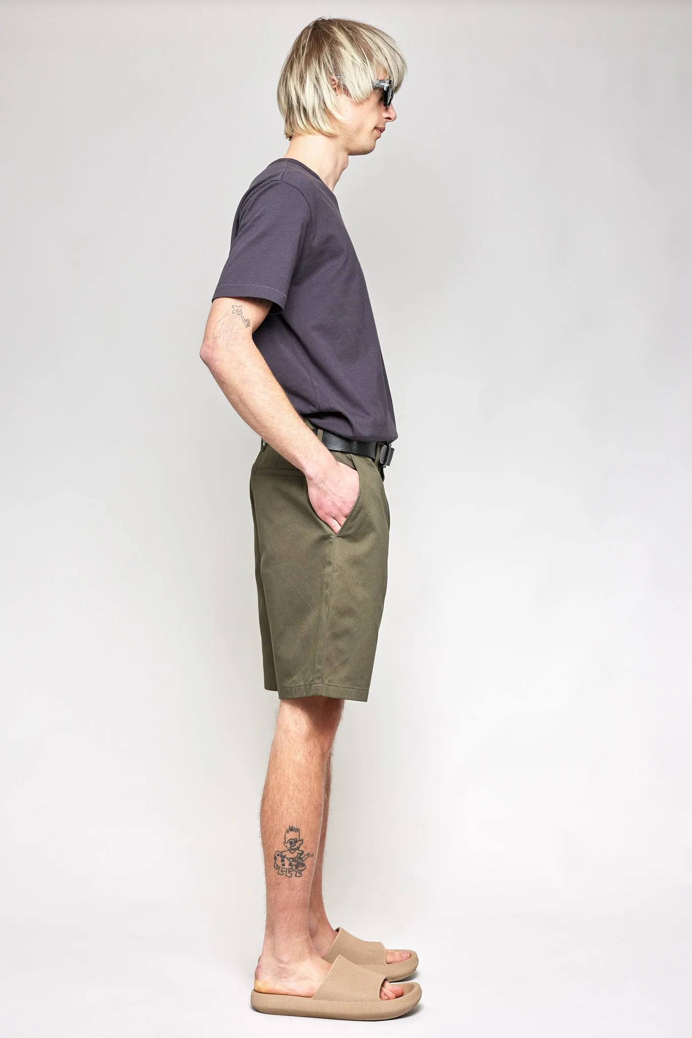NS1205-5 Japanese Chino Shorts High Density Twill in Green sold by National Standards product image thumbnail 3