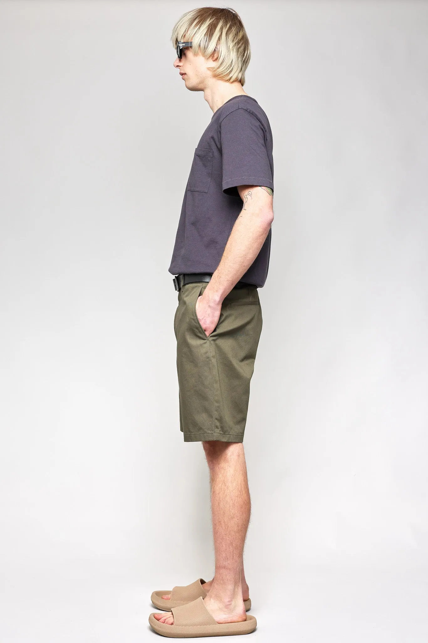 NS1205-5 Japanese Chino Shorts High Density Twill in Green sold by National Standards product image thumbnail 5
