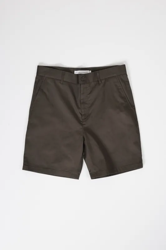 NS1205-4 Japanese Chino Shorts High Density Twill in Charcoal sold by National Standards
