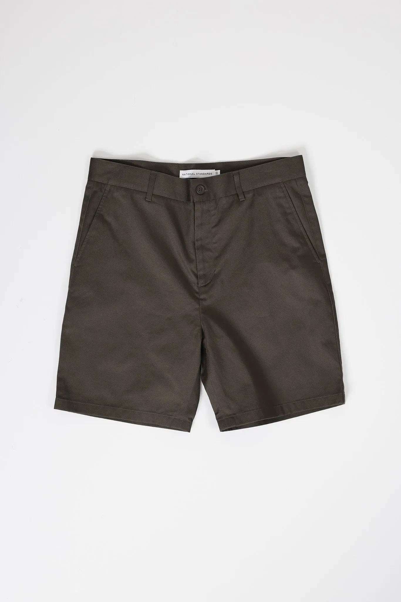 NS1205-4 Japanese Chino Shorts High Density Twill in Charcoal sold by National Standards