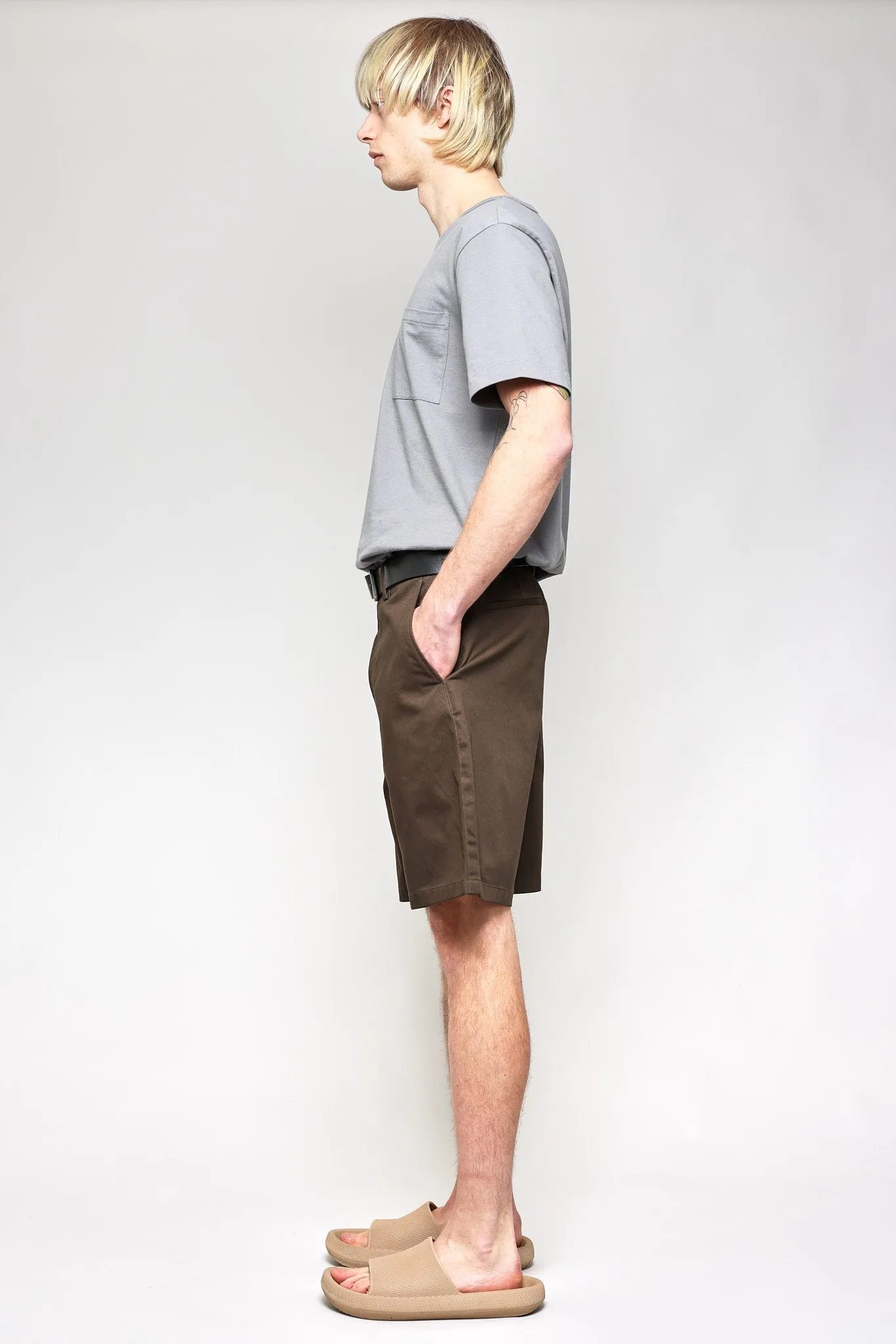 NS1205-4 Japanese Chino Shorts High Density Twill in Charcoal sold by National Standards product image thumbnail 5
