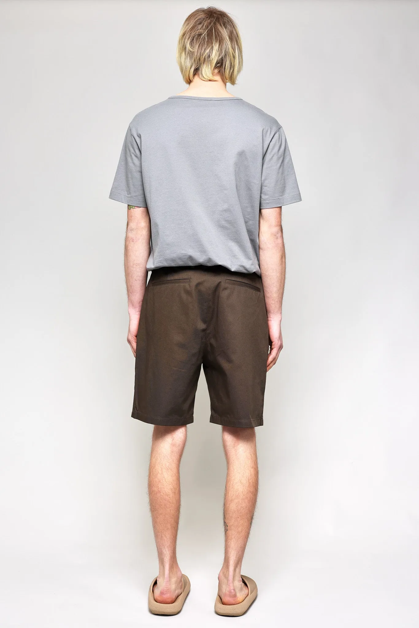 NS1205-4 Japanese Chino Shorts High Density Twill in Charcoal sold by National Standards product image thumbnail 4