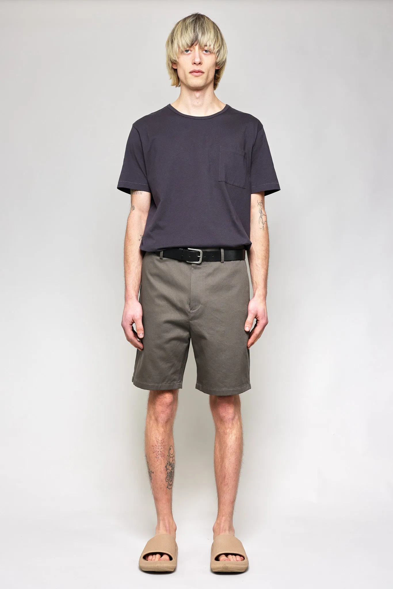 NS1205-2 Japanese Chino Shorts 20s Chino Cloth in Grey sold by National Standards product image thumbnail 2