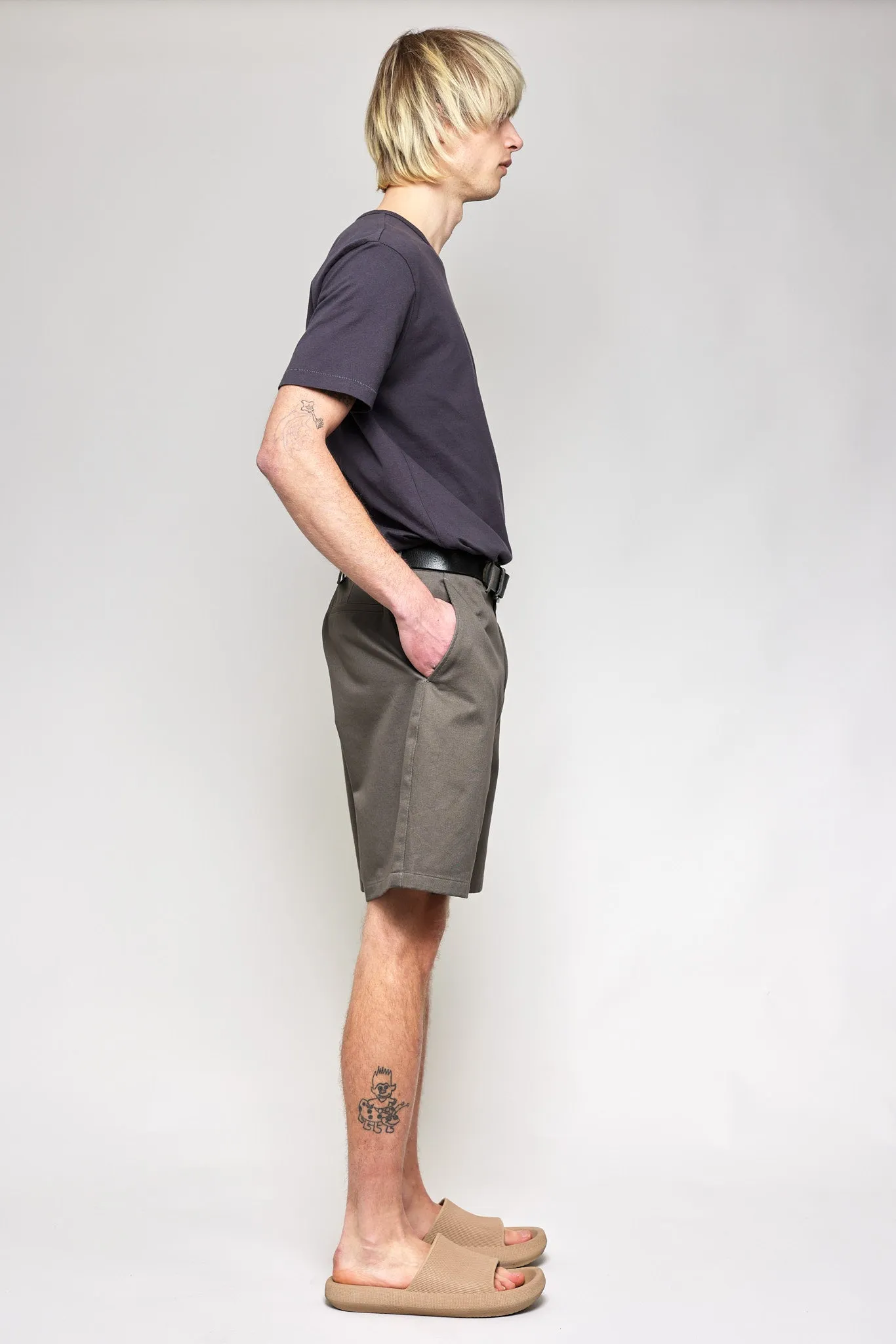 NS1205-2 Japanese Chino Shorts 20s Chino Cloth in Grey sold by National Standards product image thumbnail 4